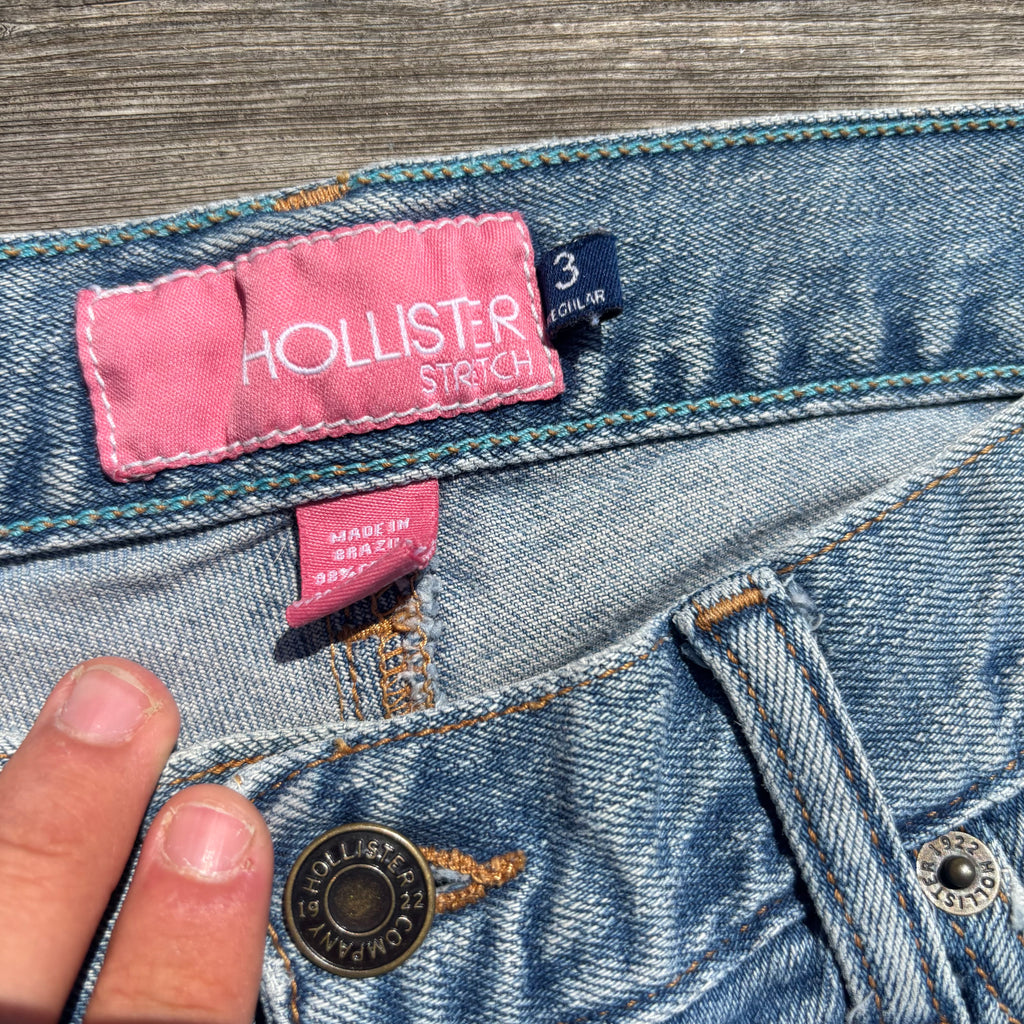 Süße Y2K Lowwaist Bootcut Jeans mit tollen Backprint /women 00s 90s vintage baddie (S98) XS