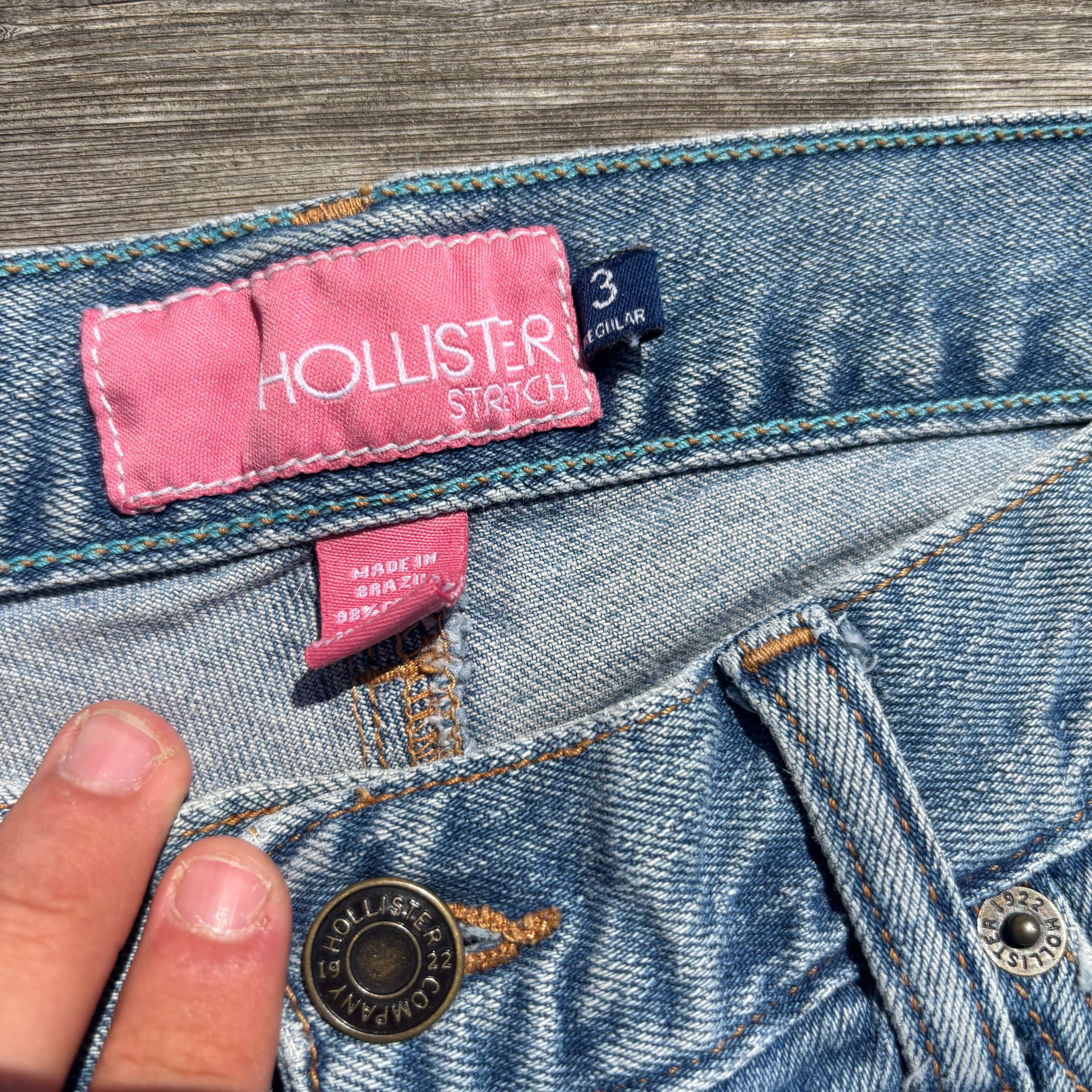 Süße Y2K Lowwaist Bootcut Jeans mit tollen Backprint /women 00s 90s vintage baddie (S98) XS