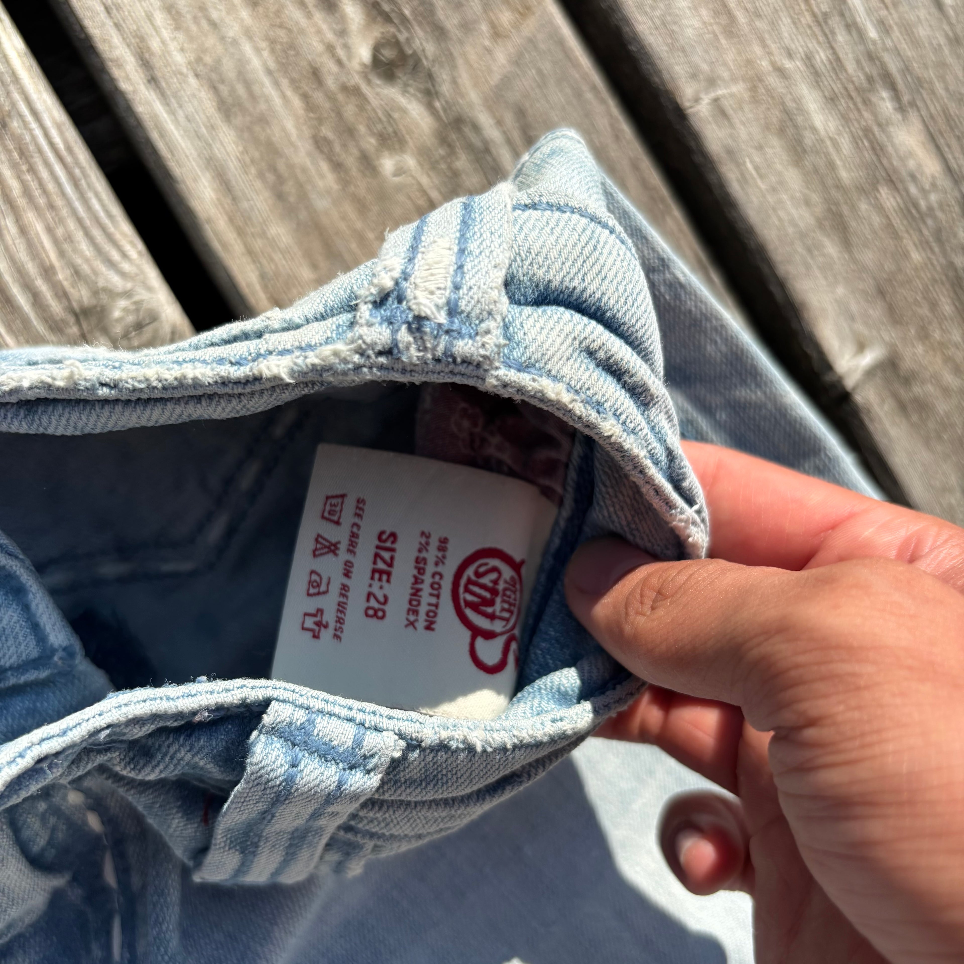 Süße Y2K Lowwaist Bootcut Jeans mit tollen Backprint /women 00s 90s vintage baddie (S-M) S59