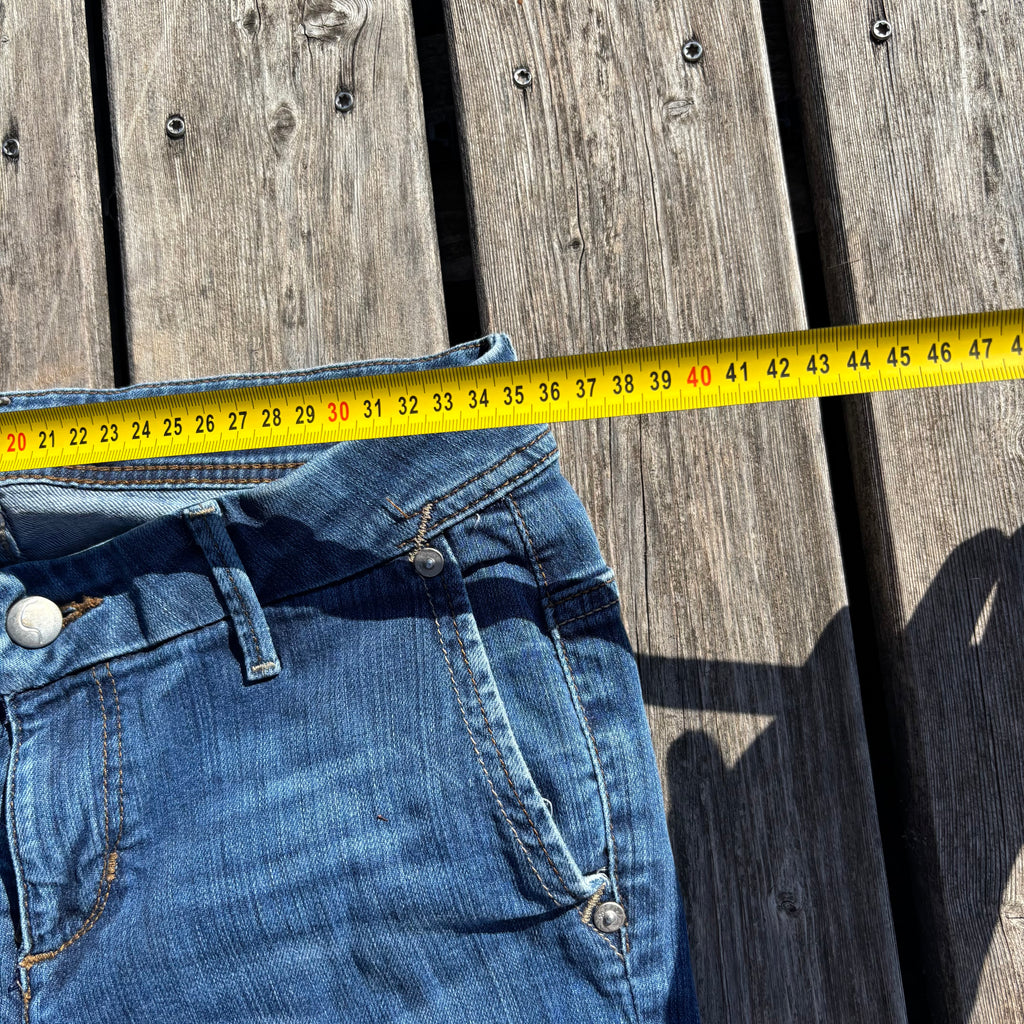 Süße Y2K Jeans mit backprint /streetwear women 00s 90s vintage baddie (XS-S) S41