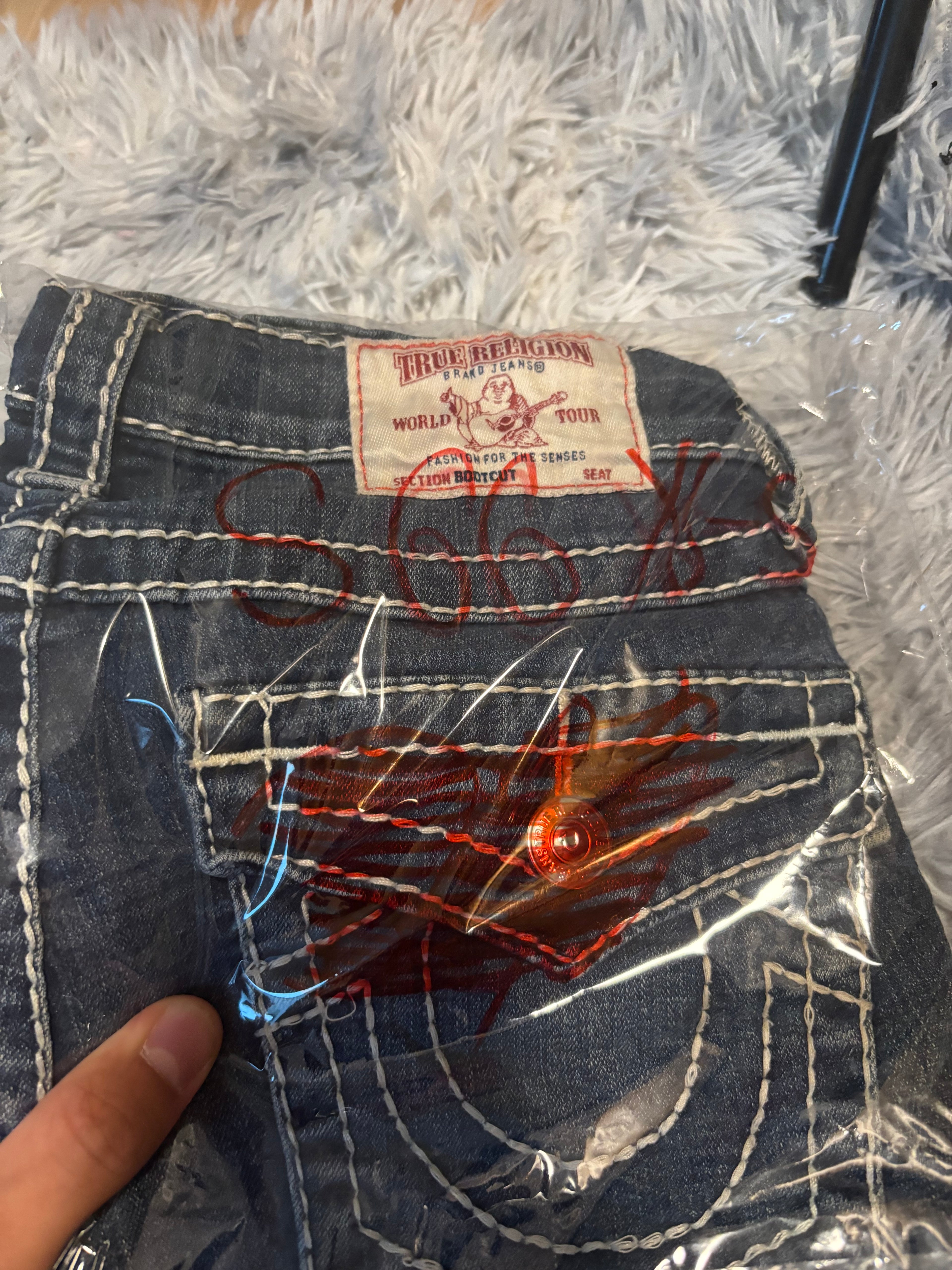 Süße True Religion Shorts/ Hotpants für Frauen /90s 00s streetwear vintage baddie (XS) S66