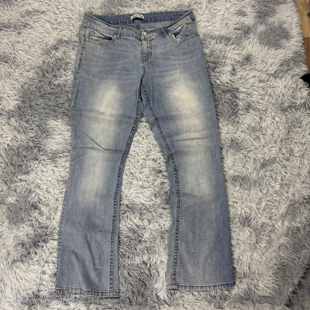 Süße Y2K Lowwaist Bootcut Jeans mit tollen Backprint /90s 00s baddie vintage (L-XL) S19