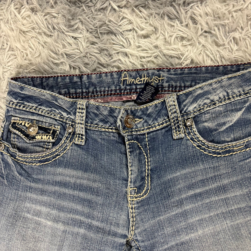 Y2K Lowwaist Bootcut Jeans mit Backprint /women 00s 90s vintage baddie (S) S27