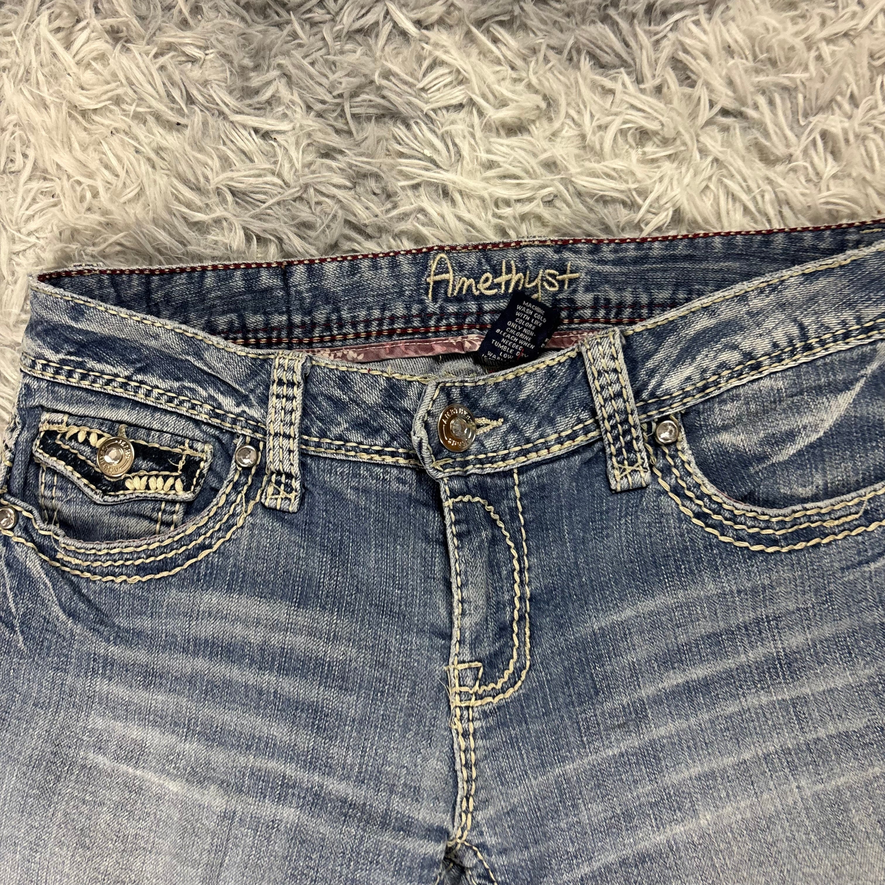 Y2K Lowwaist Bootcut Jeans mit Backprint /women 00s 90s vintage baddie (S) S27