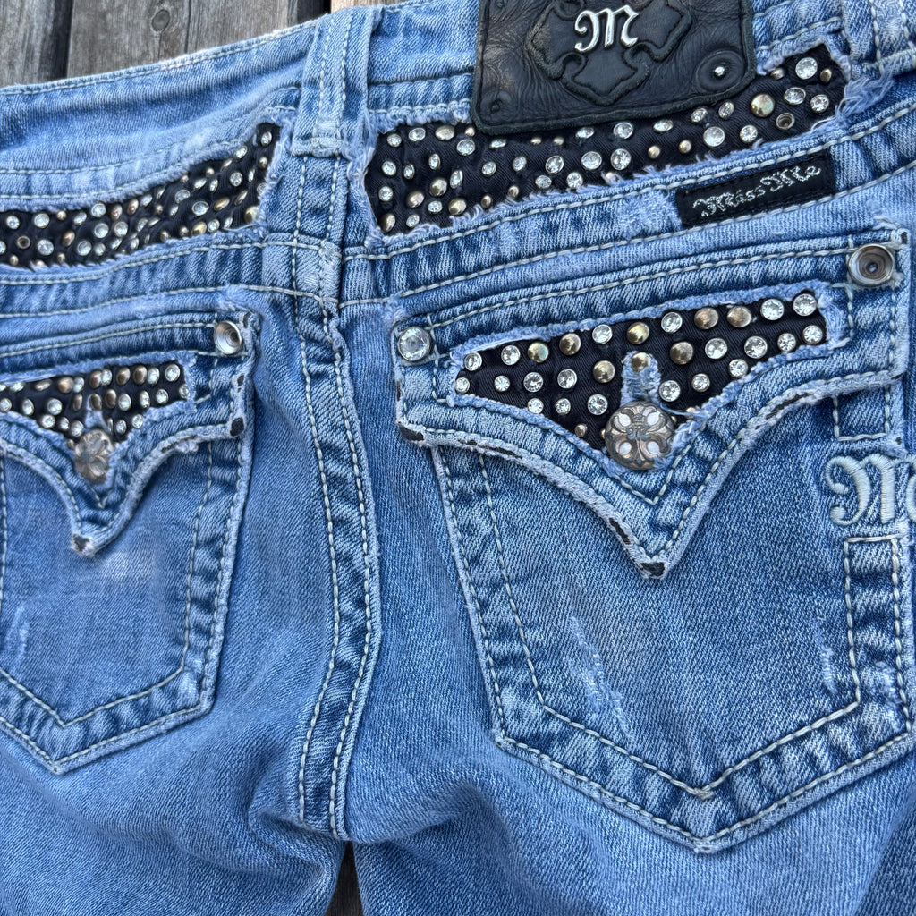Süße Miss Me Jeans für Frauen / Lowwaist Bootcut streetwear women 00s 90s vintage baddie S92 XXS-XS