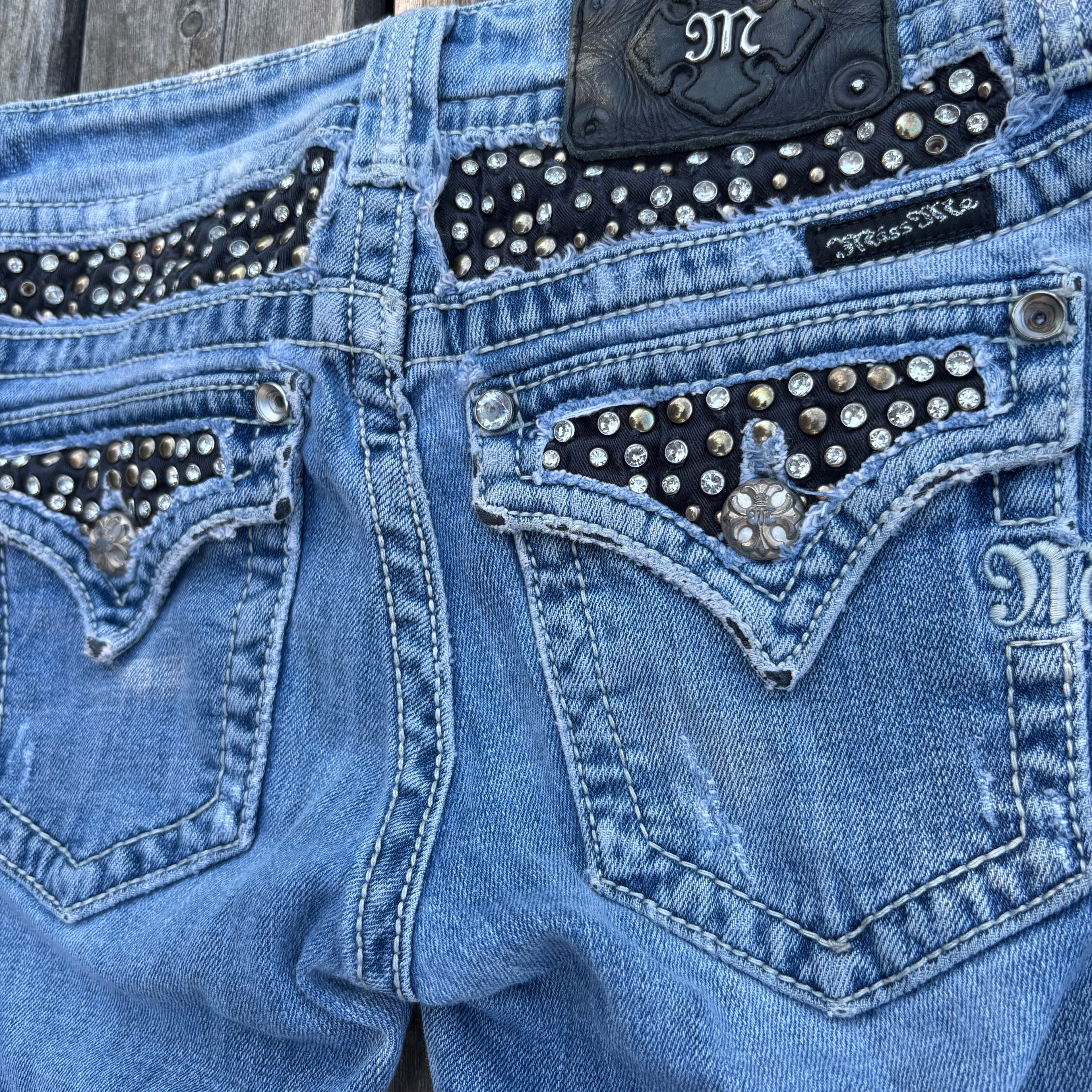 Süße Miss Me Jeans für Frauen / Lowwaist Bootcut streetwear women 00s 90s vintage baddie S92 XXS-XS