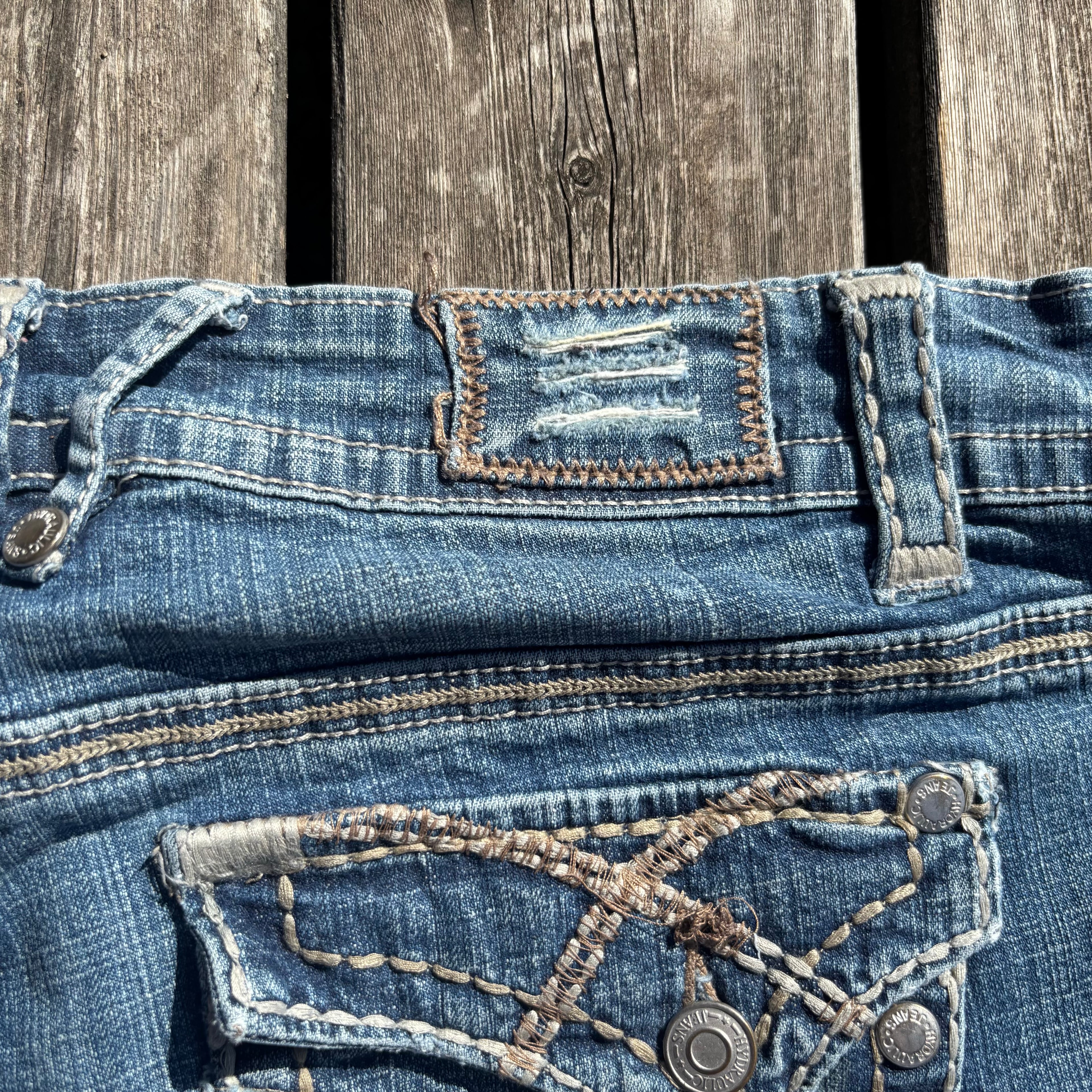 Süße Y2K Jeans Mit tollen Backprint für Frauen 00 90s vintage baddie (L) S39