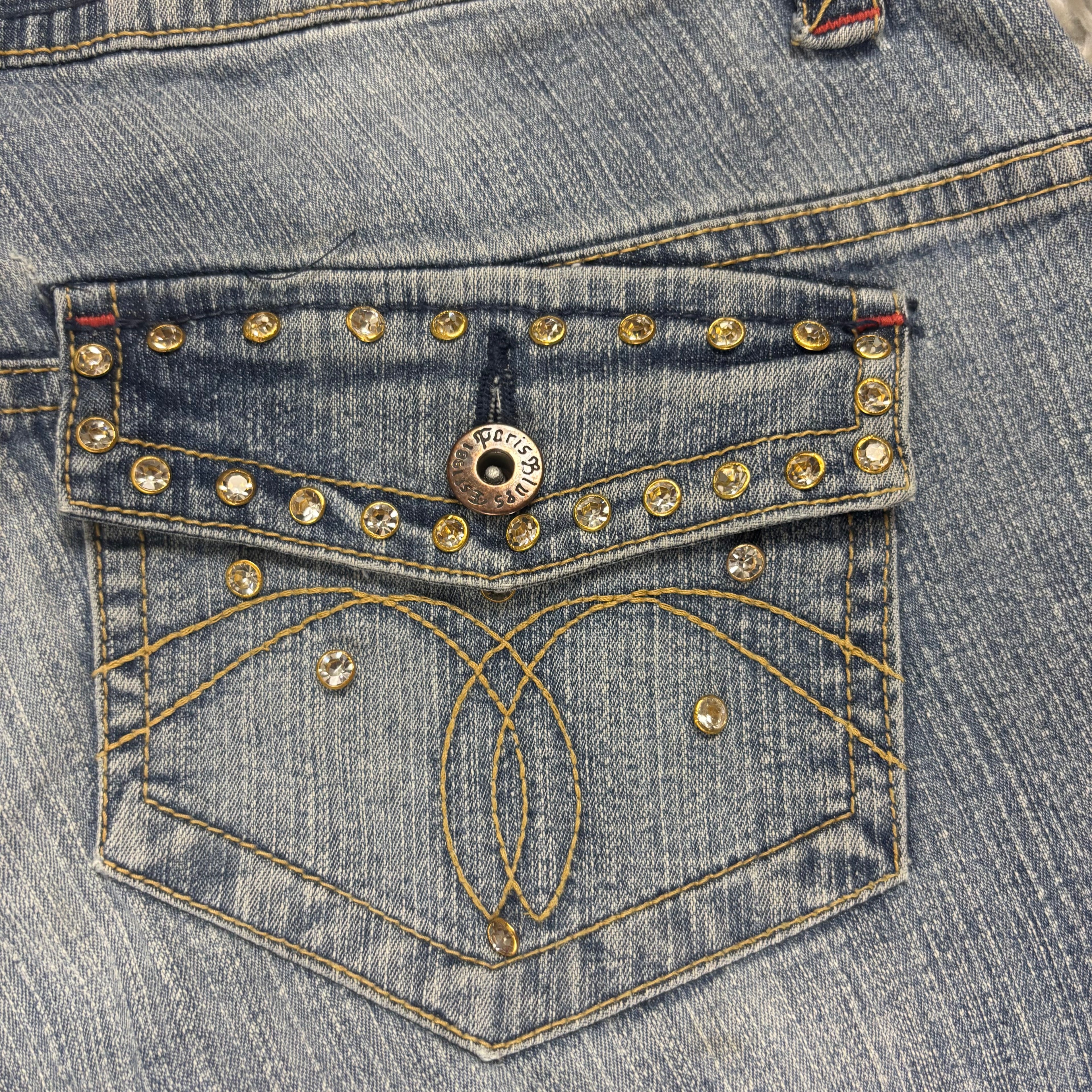 Süße Lowwaist Bootcut Jeans mit Backprint /vintage 00s 90s (M) S16