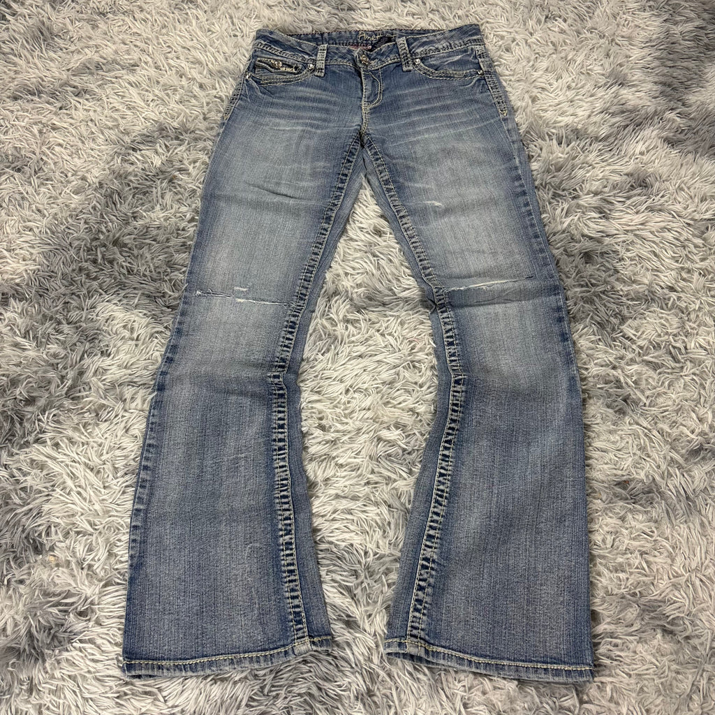 Y2K Lowwaist Bootcut Jeans mit Backprint /women 00s 90s vintage baddie (S) S27