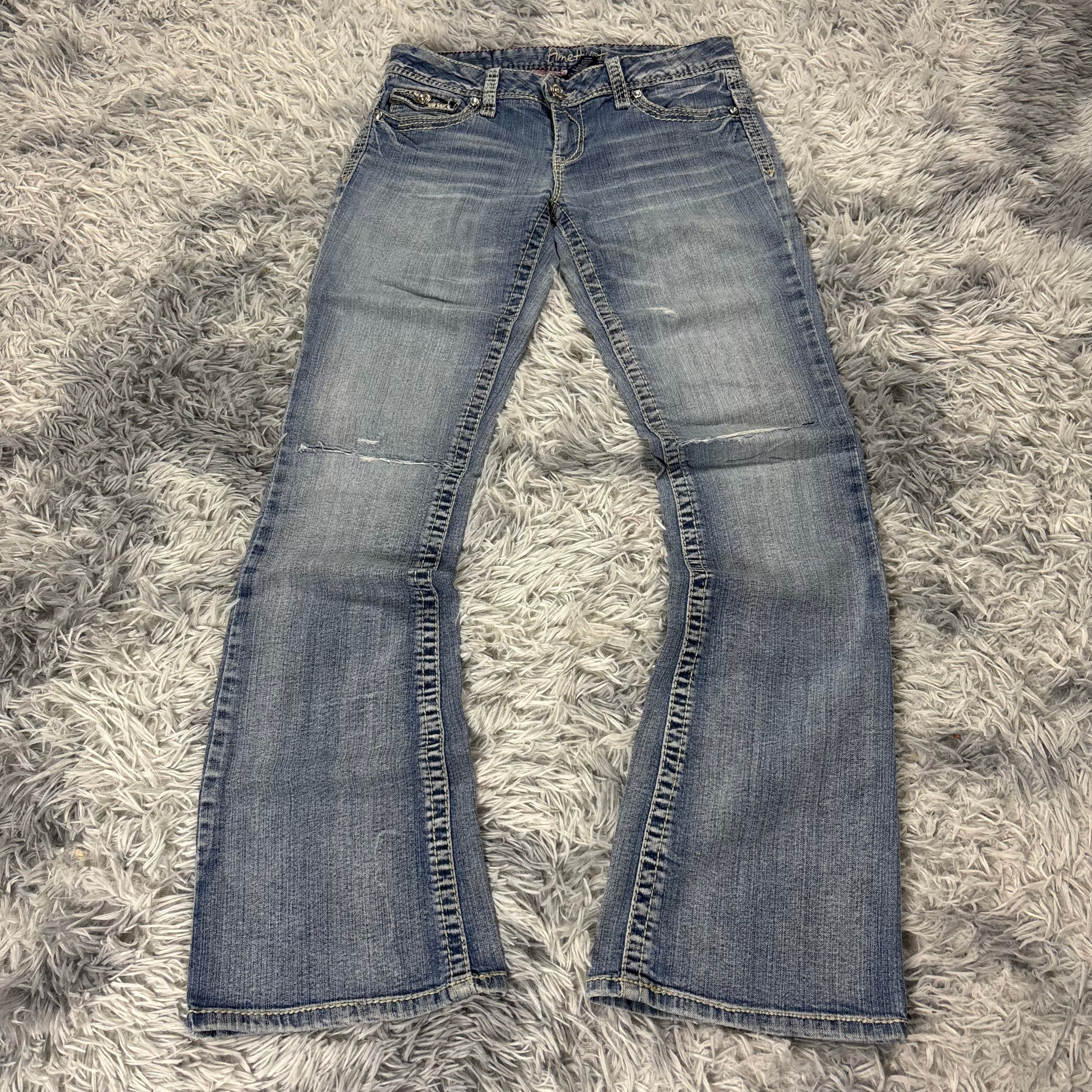Y2K Lowwaist Bootcut Jeans mit Backprint /women 00s 90s vintage baddie (S) S27
