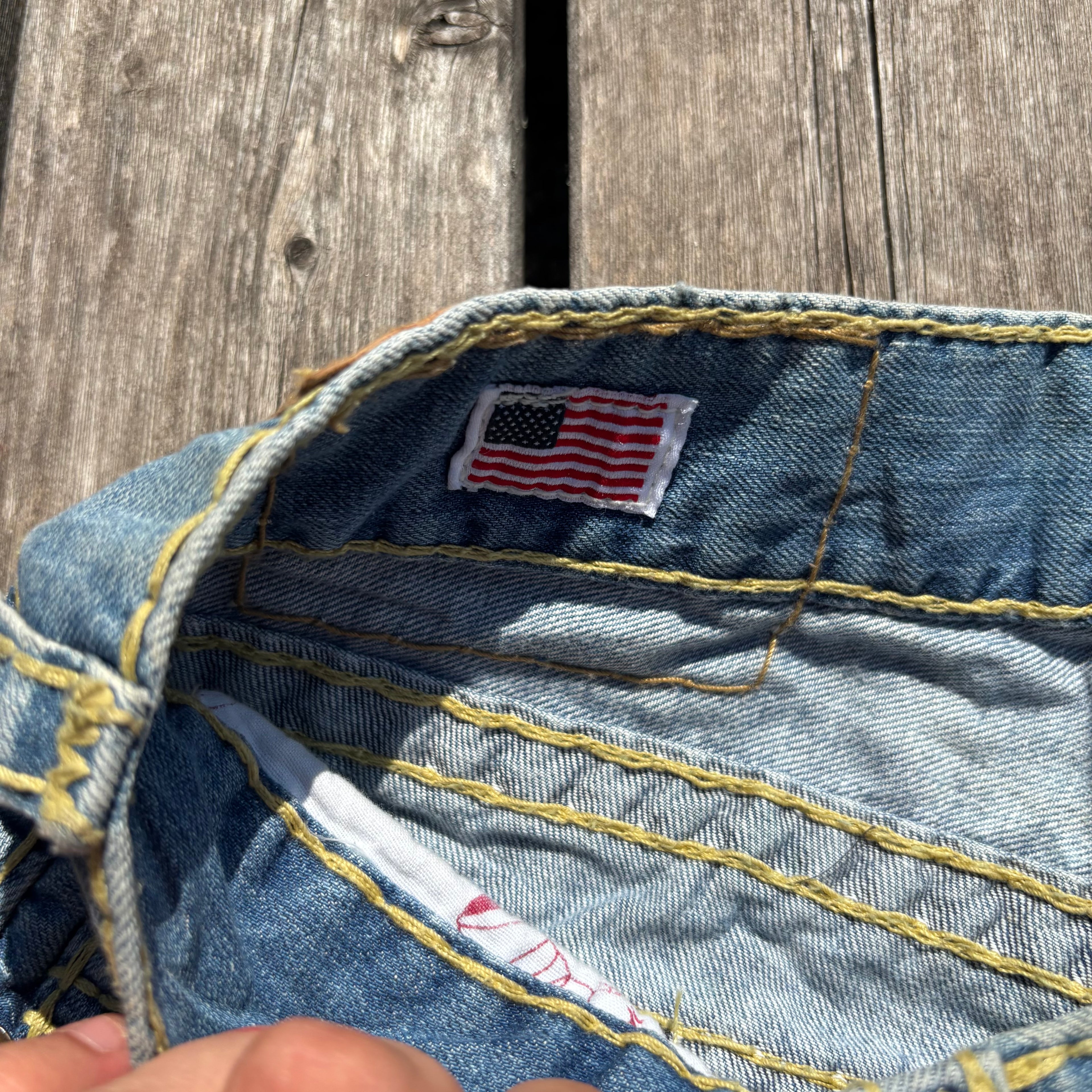 Süße True Religion Shorts/ Hotpants für Frauen /90s 00s streetwear vintage baddie (L) S109