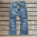 Süße Y2K Lowwaist Bootcut Jeans mit tollen Backprint /women 00s 90s vintage baddie (S97) S-M