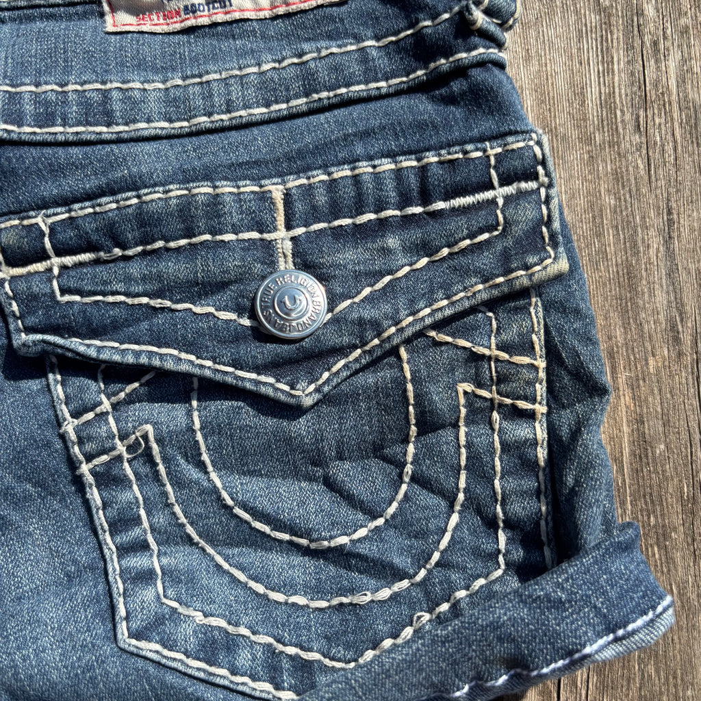Süße True Religion Shorts/ Hotpants für Frauen /90s 00s streetwear vintage baddie (XS) S66