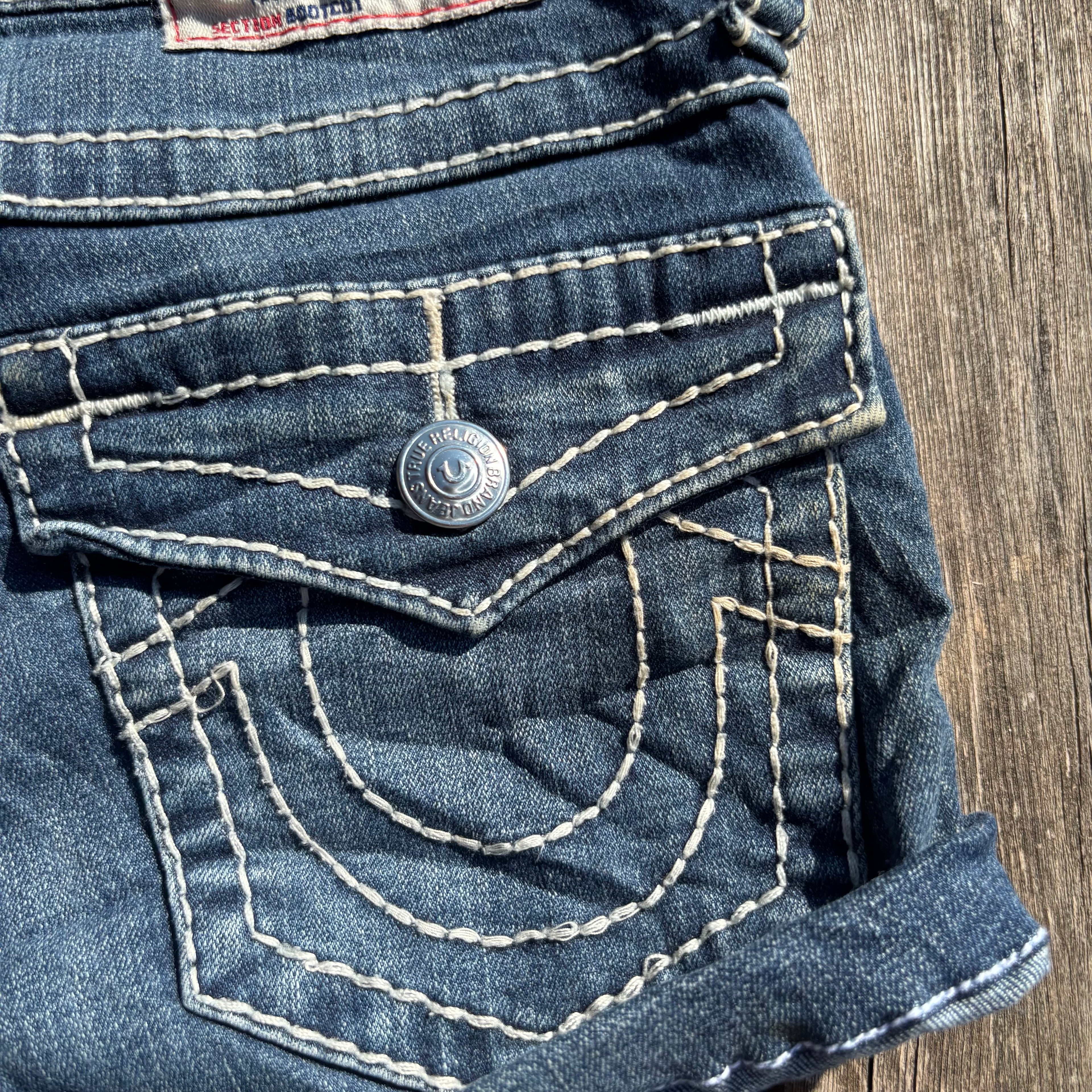 Süße True Religion Shorts/ Hotpants für Frauen /90s 00s streetwear vintage baddie (XS) S66