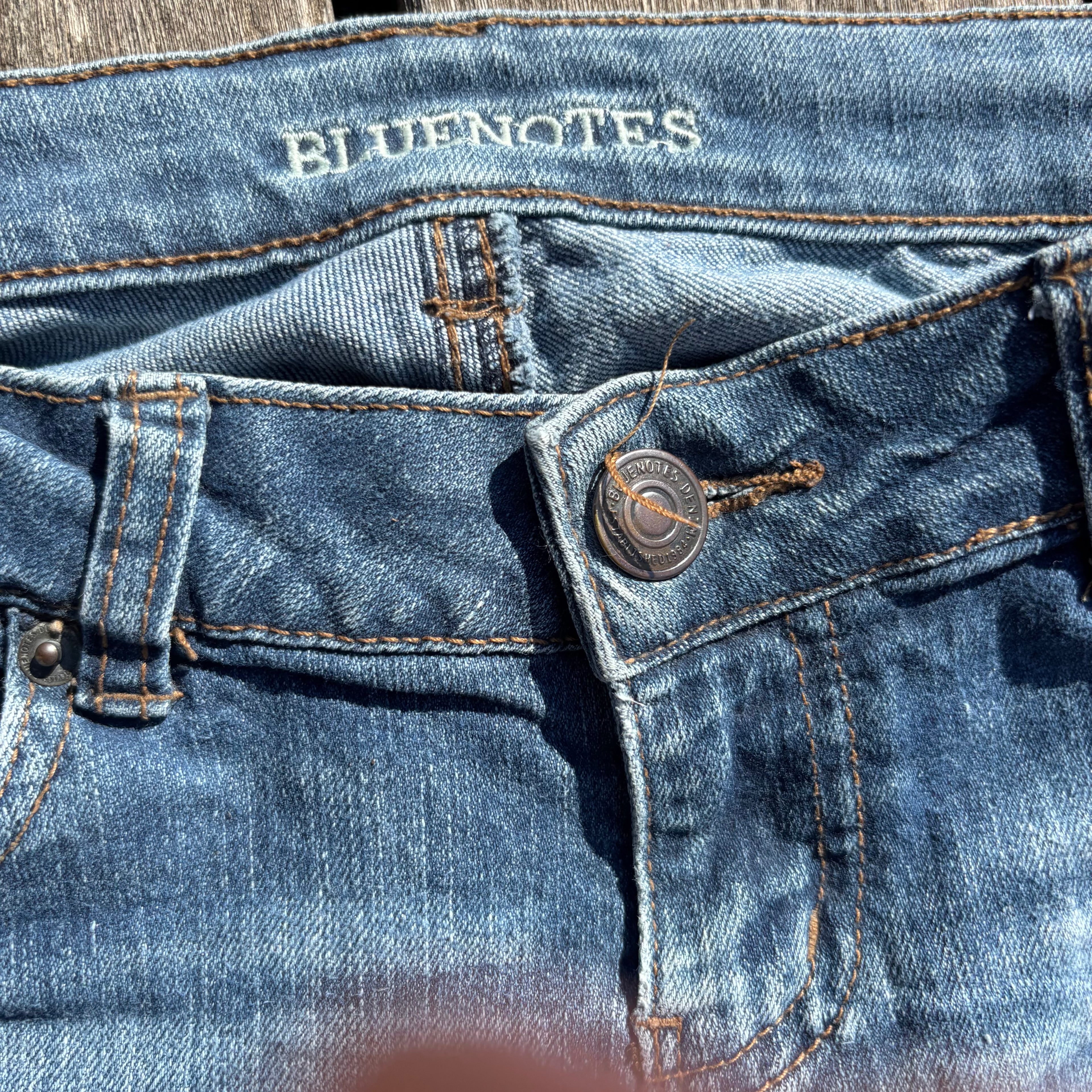 Süße Y2K Lowwaist Bootcut Jeans mit tollen Backprint /women 00s 90s vintage baddie (XXS-XS) S62