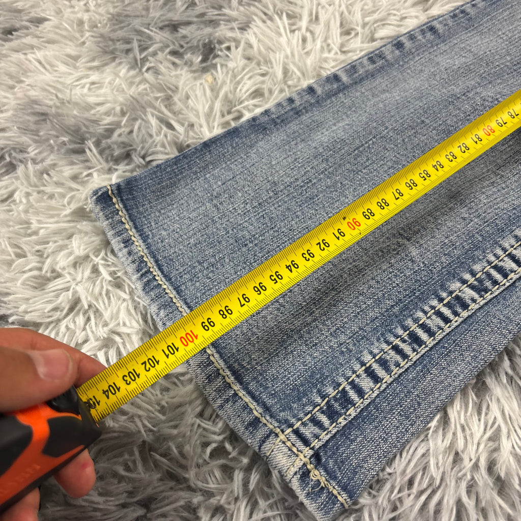 Y2K Lowwaist Bootcut Jeans mit Backprint /women 00s 90s vintage baddie (S) S27