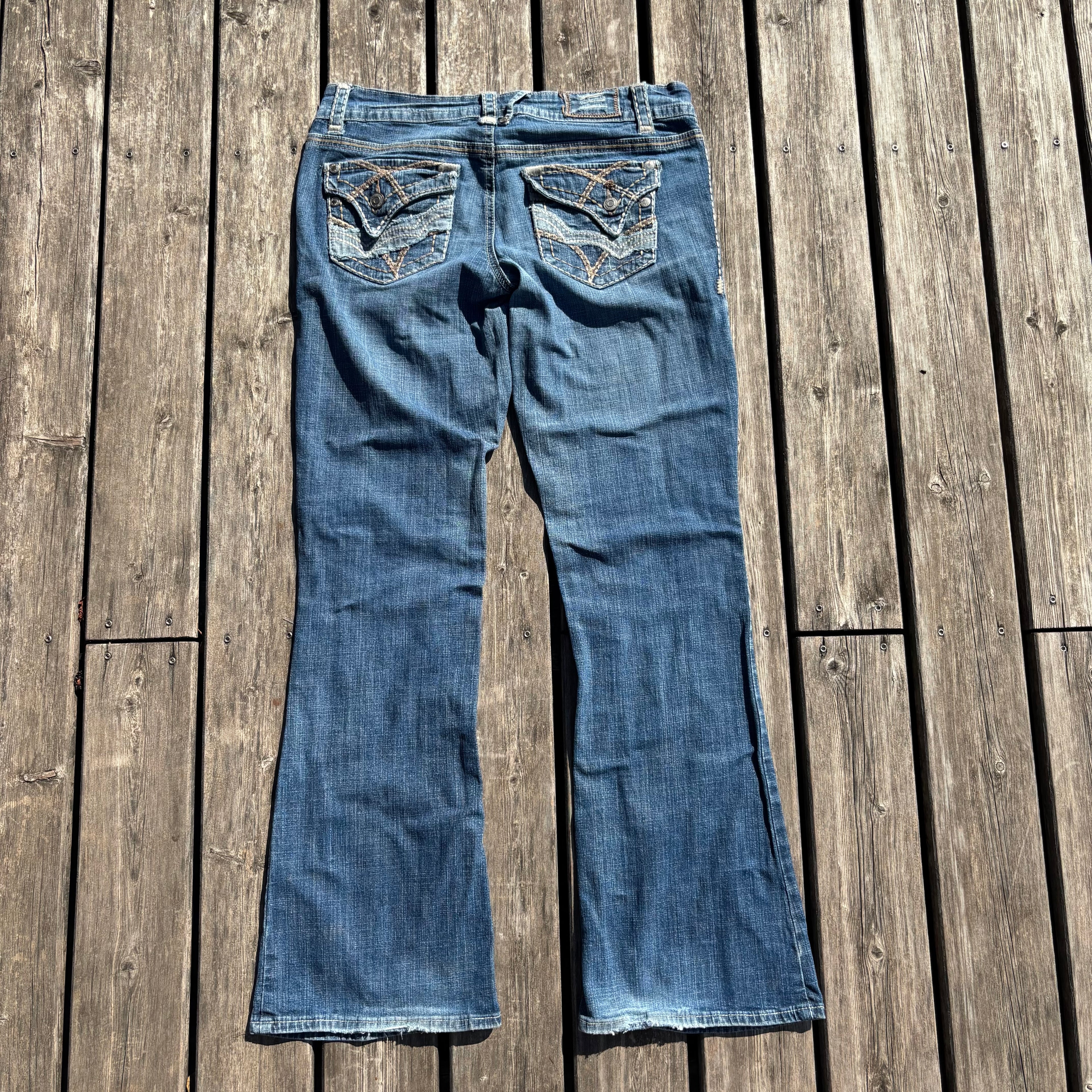 Süße Y2K Jeans Mit tollen Backprint für Frauen 00 90s vintage baddie (L) S39