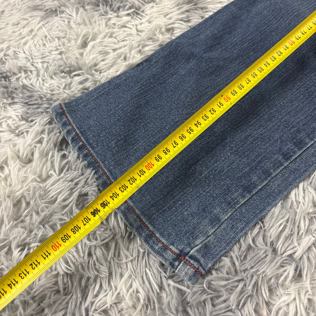 Y2K Lowwaist Bootcut Jeans mit Backprint /women 90s 00s vintage baddie (XL) S24
