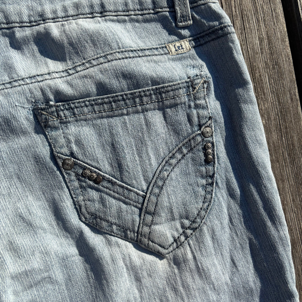 Süße Y2K Lowwaist Bootcut Jeans mit tollen Backprint /women 00s 90s vintage baddie(M) S76