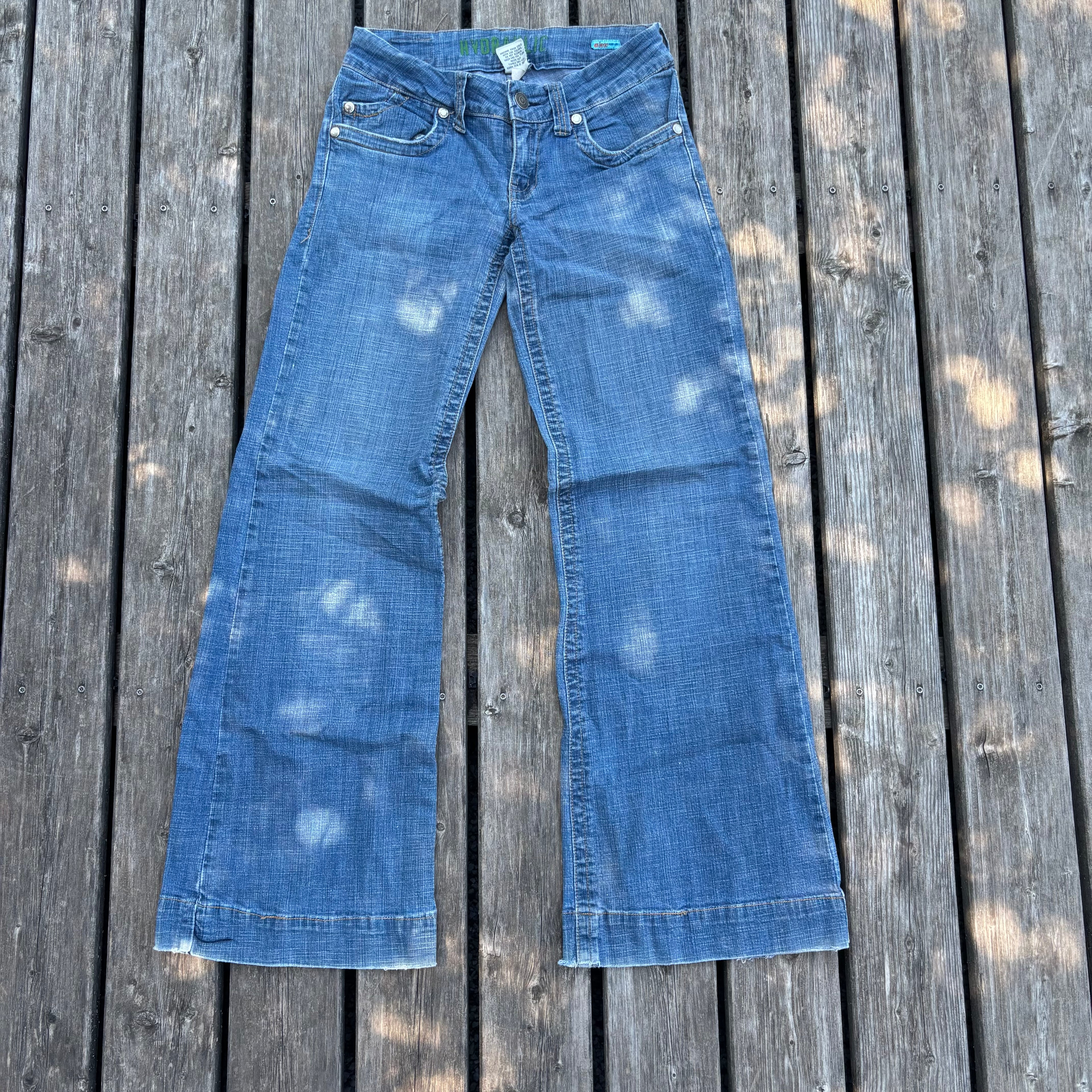 Süße Y2K Lowwaist Bootcut Jeans mit tollen Backprint /women 00s 90s vintage baddie S93 XS