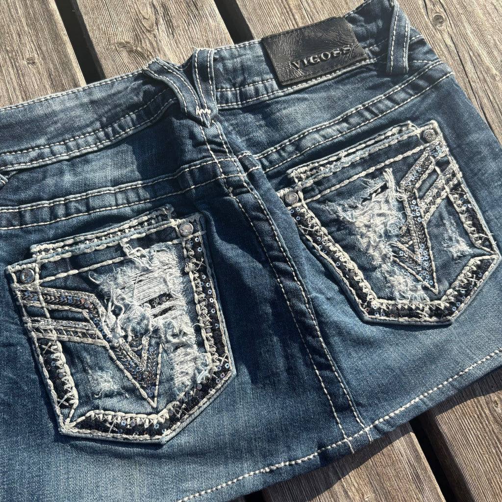 Süßer Y2K Rock mit Backprint für den Sommer /90s 00s vintage baddie (S-M) S87
