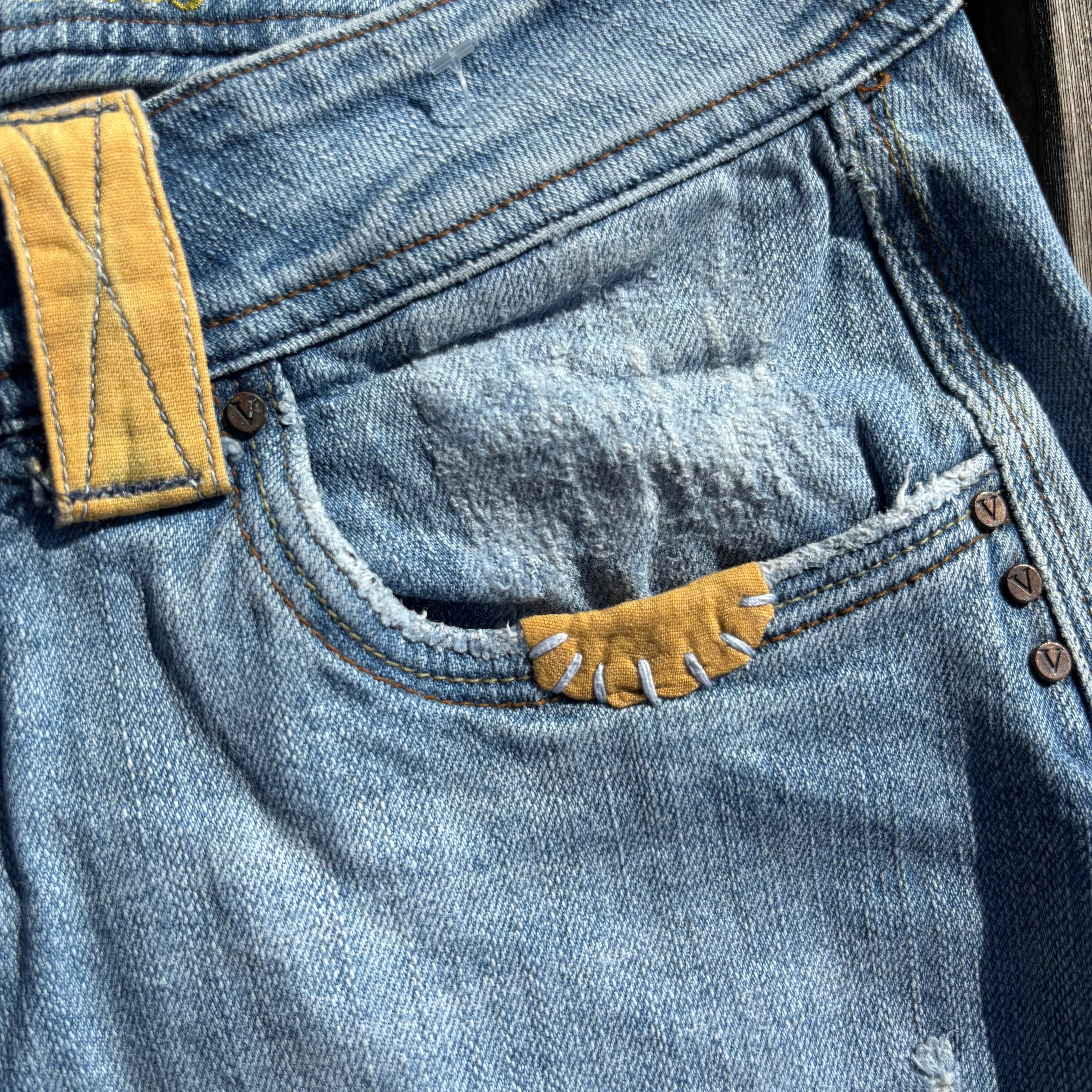 Süße Y2K Lowwaist Bootcut Jeans mit tollen Backprint /women 00s 90s vintage baddie(S-M) S61