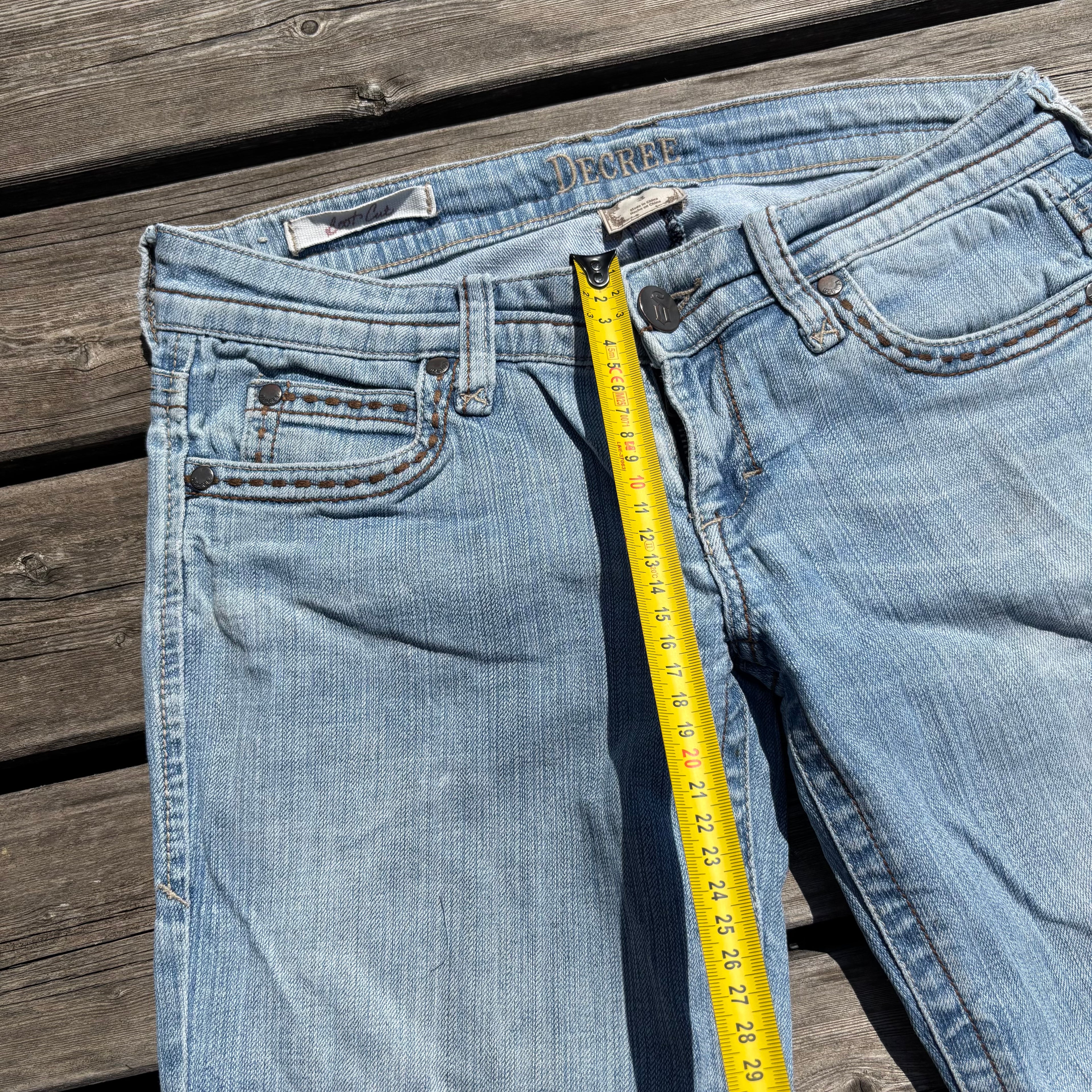 Süße Y2K Lowwaist Bootcut Jeans mit tollen Backprint /women 00s 90s vintage baddie (S100) M