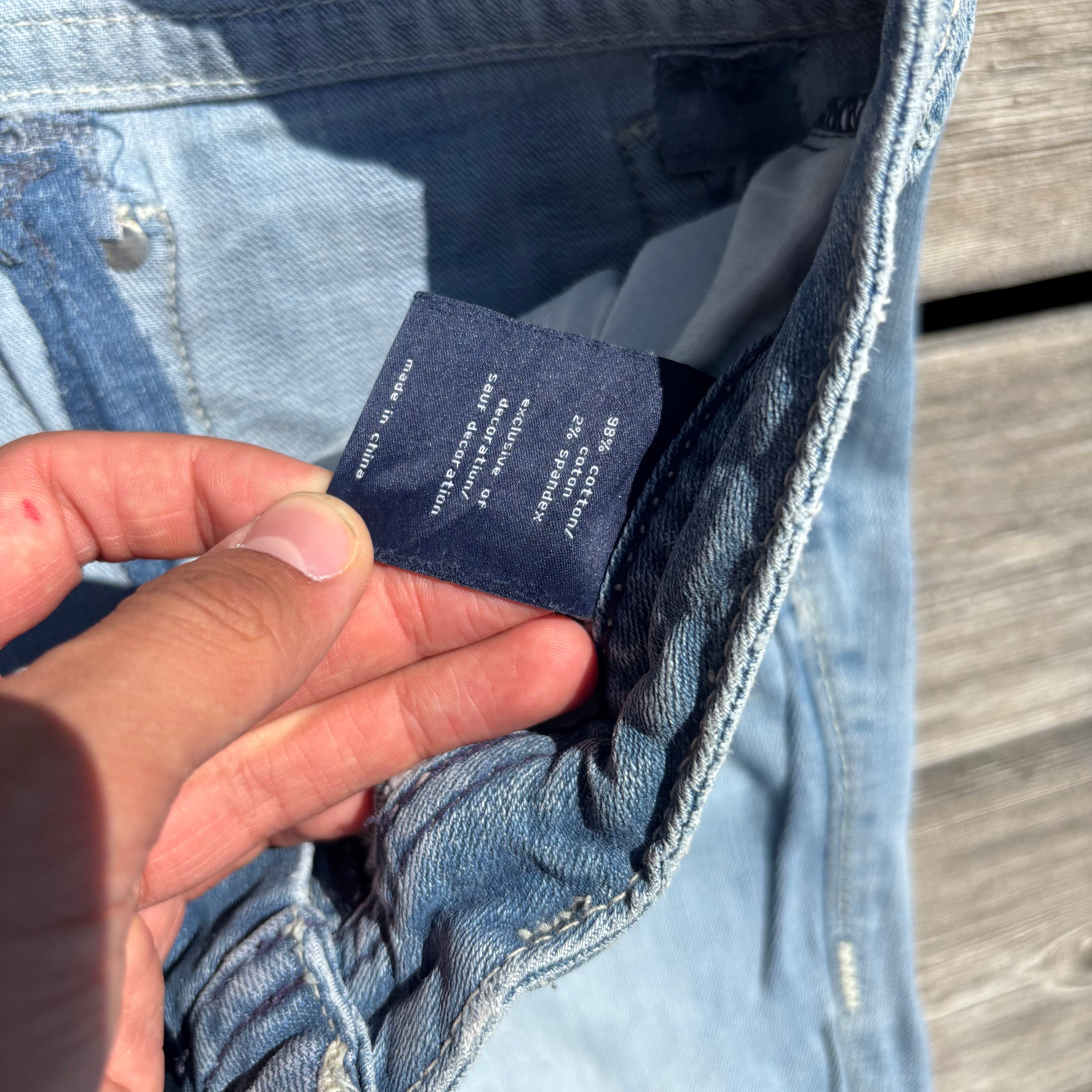 Süße Y2K Lowwaist Bootcut Jeans mit tollen Backprint /women 00s 90s vintage baddie (M) S103