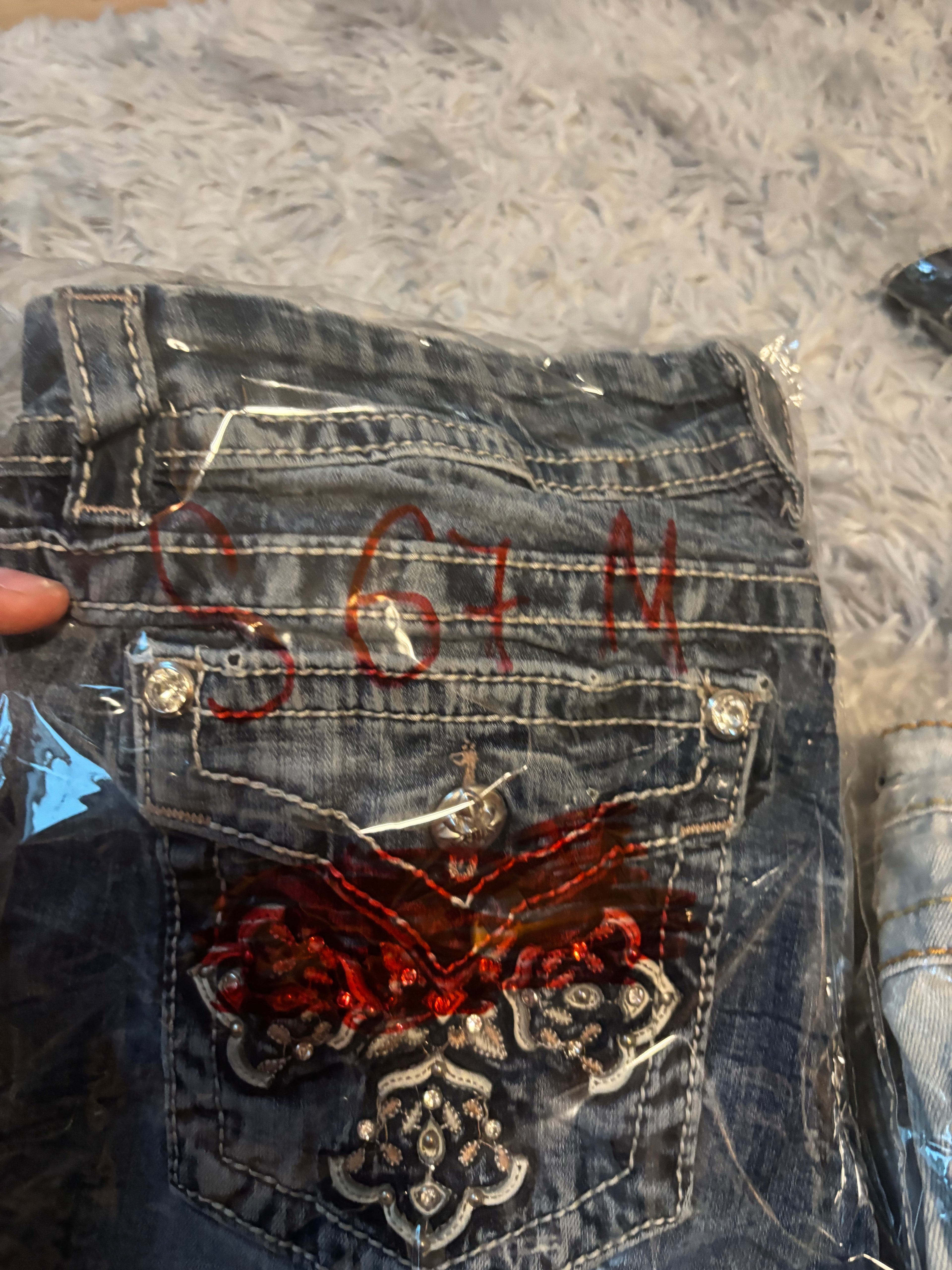 Süße Miss Me Shorts/ Hotpants für Frauen /00s 90s streetwear vintage baddie (M) S67