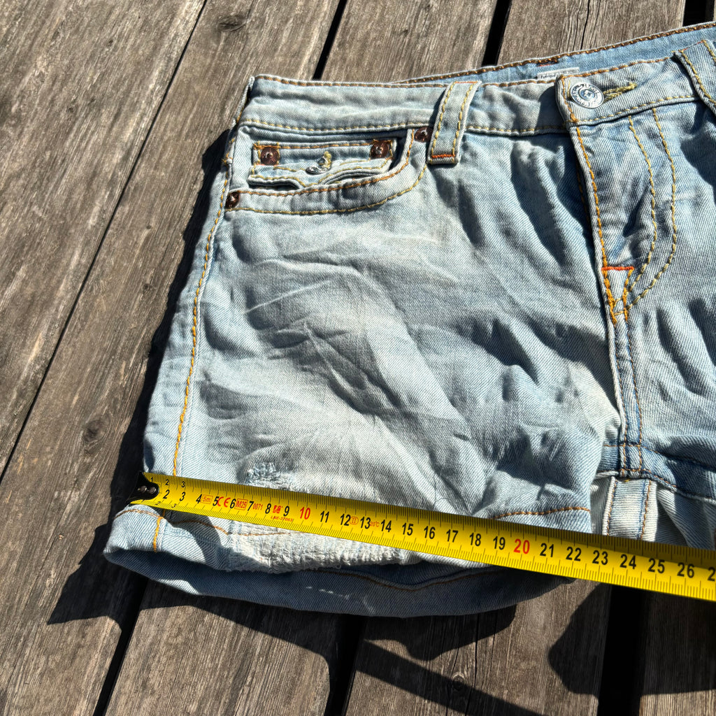 Süße True Religion Shorts/ Hotpants für Frauen /90s 00s streetwear vintage baddie (L) S65