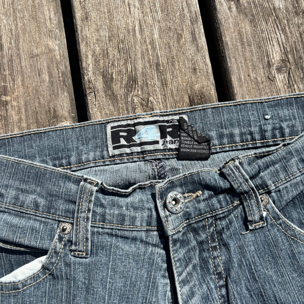 Süße Y2K Vintage Jeans mit Backprint für Frauen / streetwear women vintage 90s 00s (XXXS-XXS) (S38)