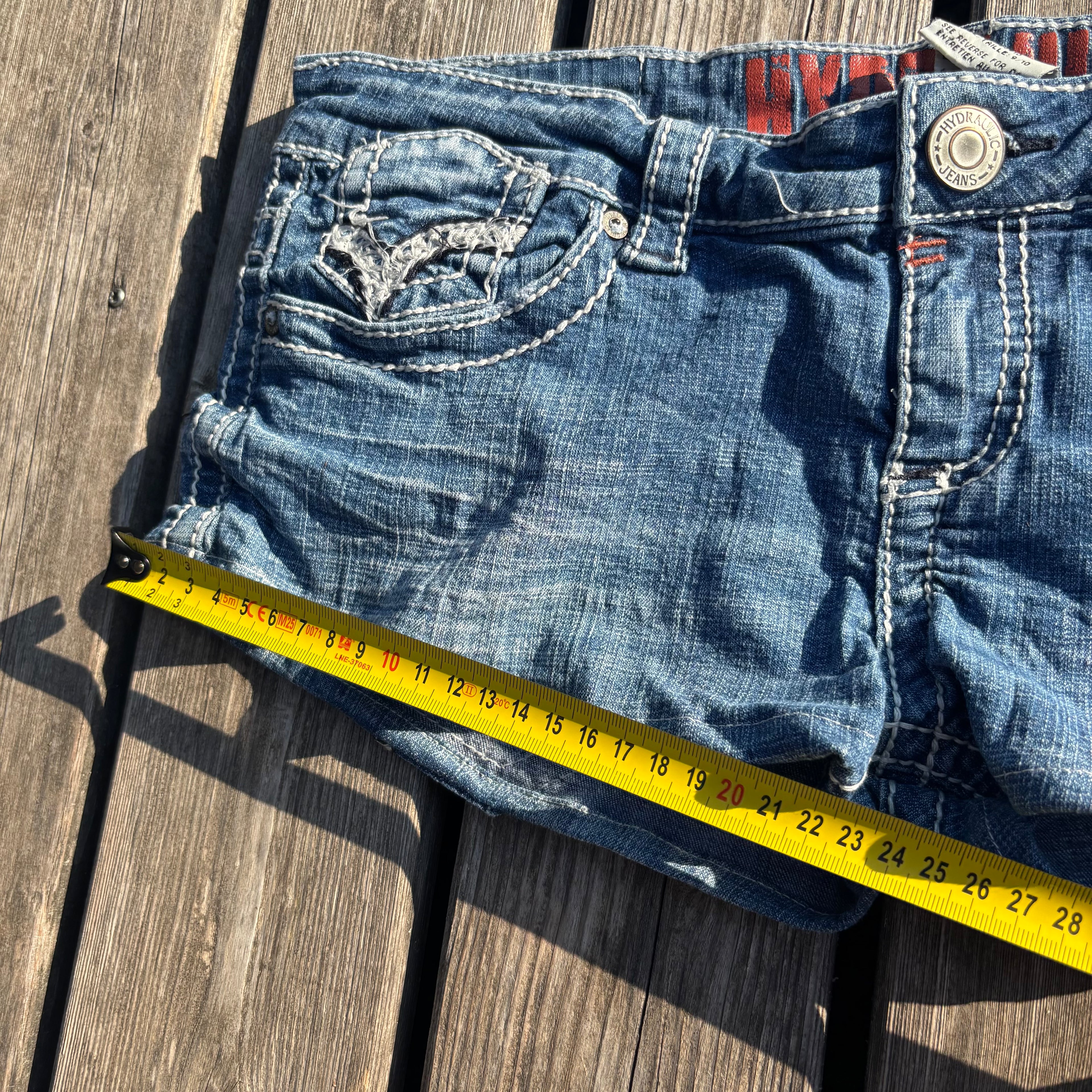 Hydraulic Shorts /hotpants mit backprint 90s 00s vintage baddie (L) S49