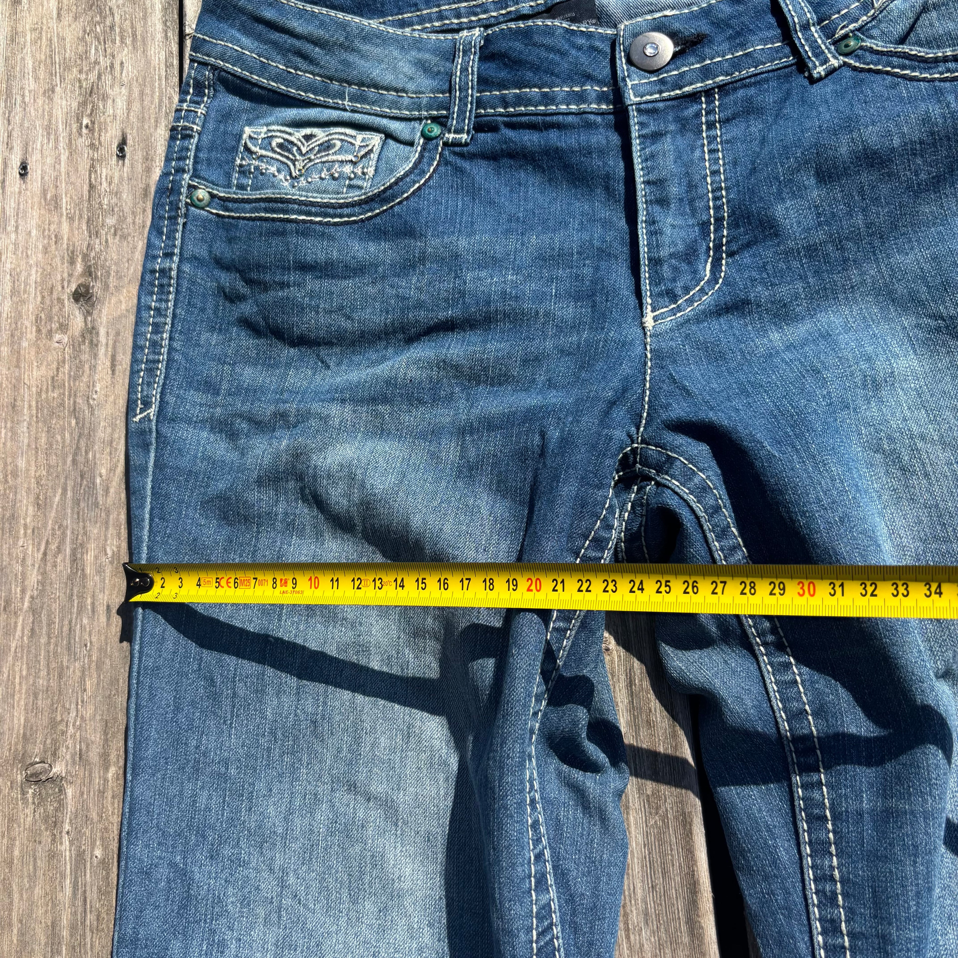 Süße Y2K Jeans mit tollen Backprint mit tollen Backprint /streetwear 00s 90s baddie /L (S36)