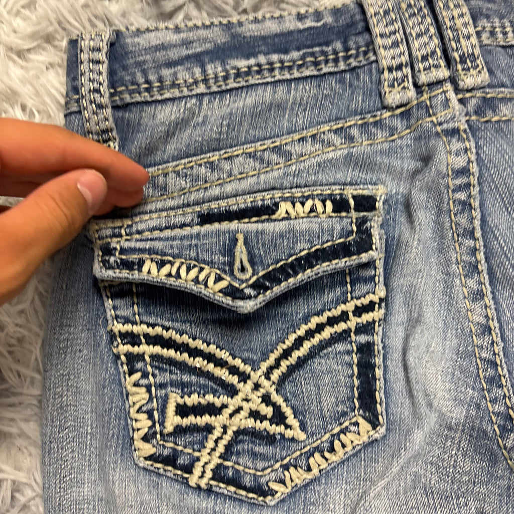 Y2K Lowwaist Bootcut Jeans mit Backprint /women 00s 90s vintage baddie (S) S27