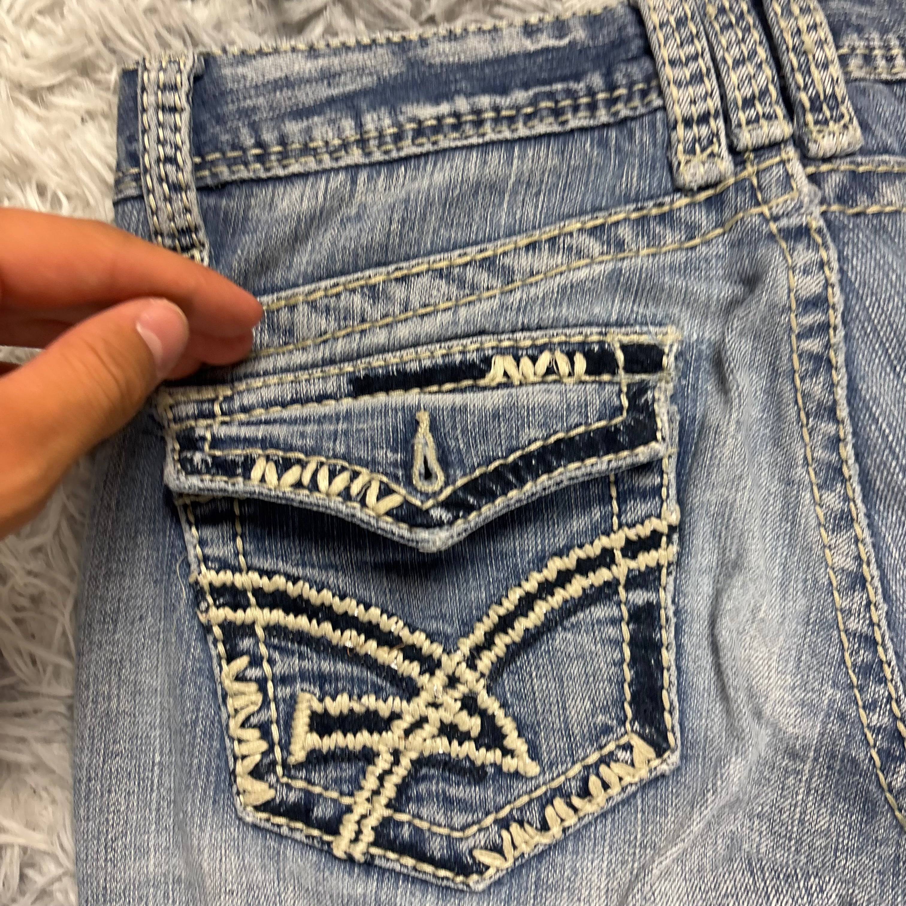 Y2K Lowwaist Bootcut Jeans mit Backprint /women 00s 90s vintage baddie (S) S27