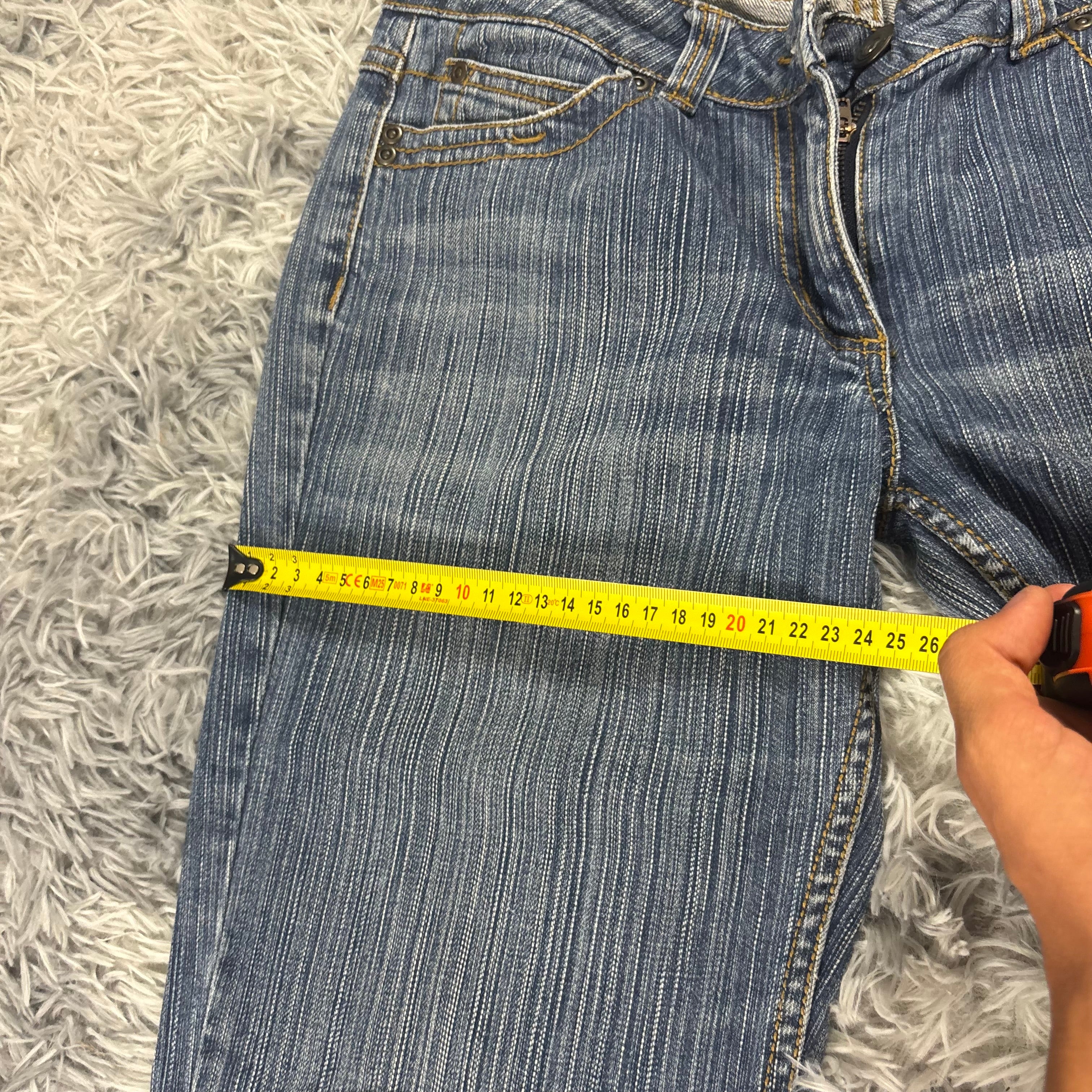 Süße Y2K Bootcut Lowwaist Jeans mit backprint /women 00s 90s vintage  S17 (M-L)