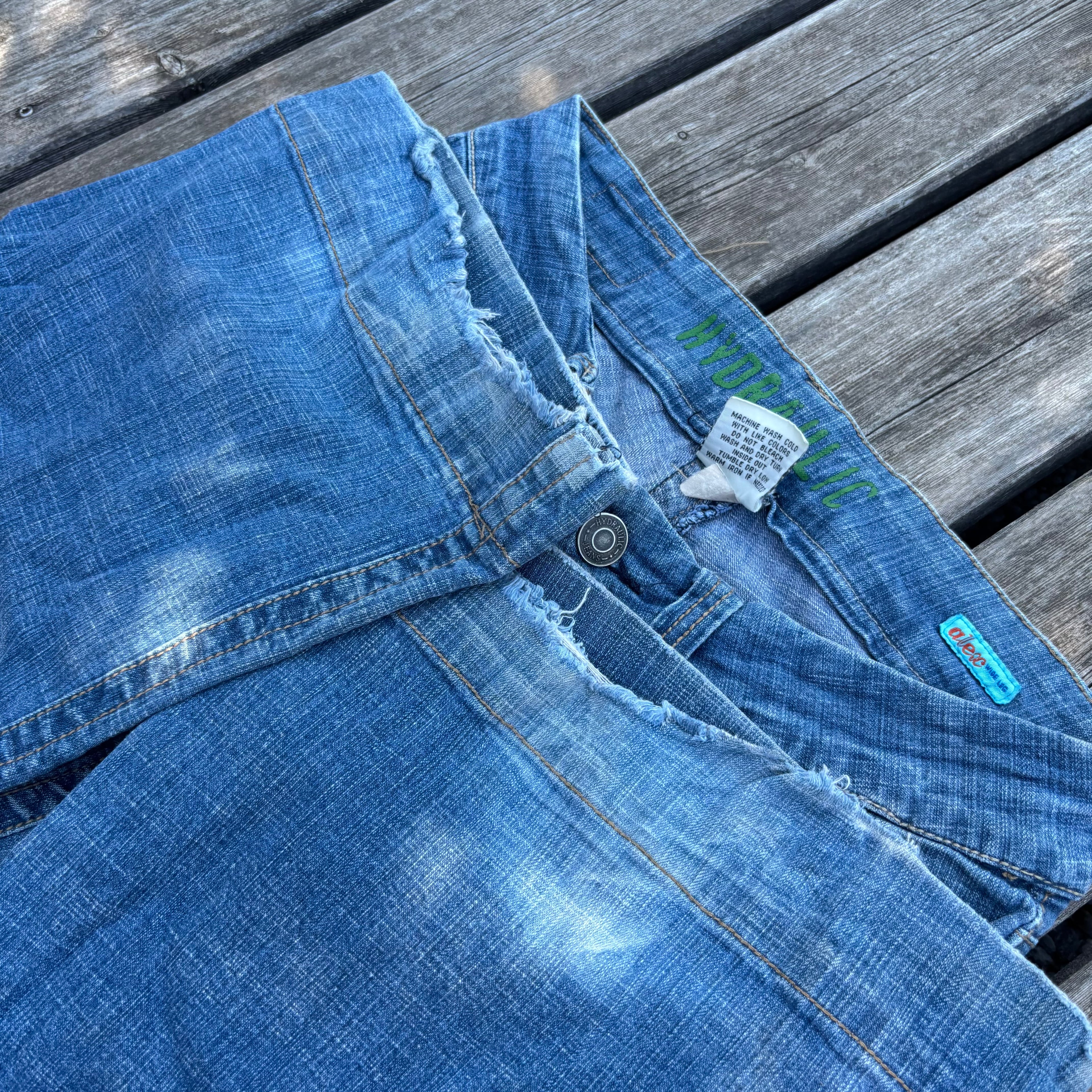 Süße Y2K Lowwaist Bootcut Jeans mit tollen Backprint /women 00s 90s vintage baddie S93 XS