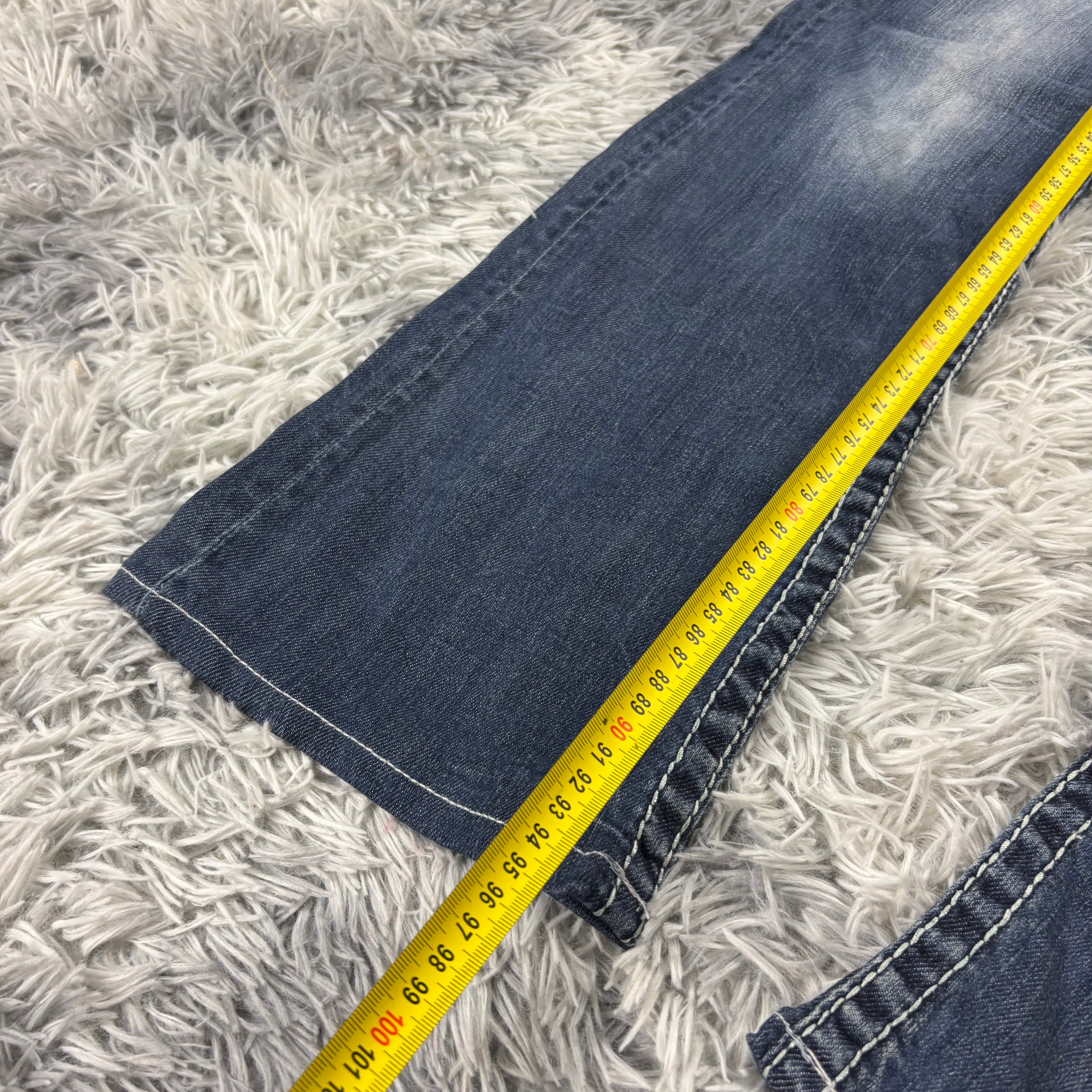 Süße Y2K Bootcut Lowwaist Jeans mit Backprint /women 90s 00s style vintage M S11