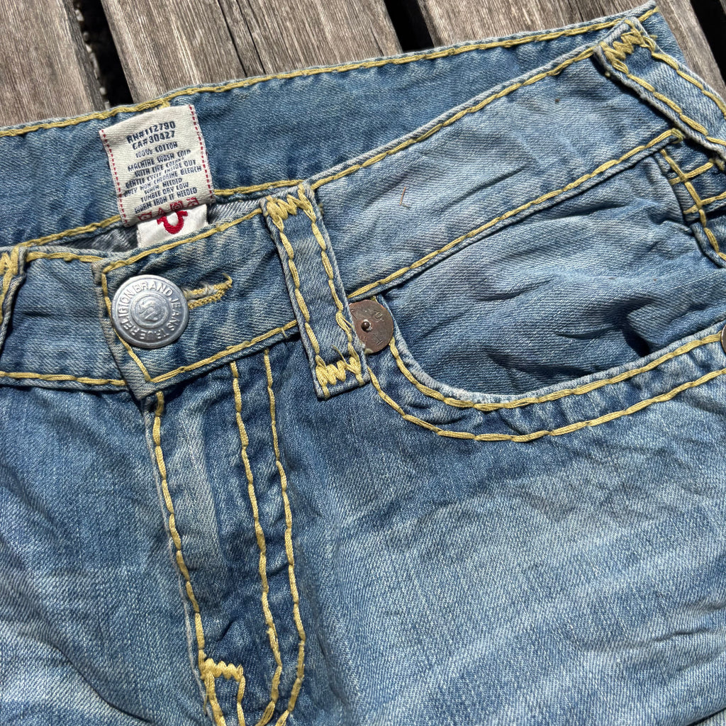 Süße True Religion Shorts/ Hotpants für Frauen /90s 00s streetwear vintage baddie (L) S109