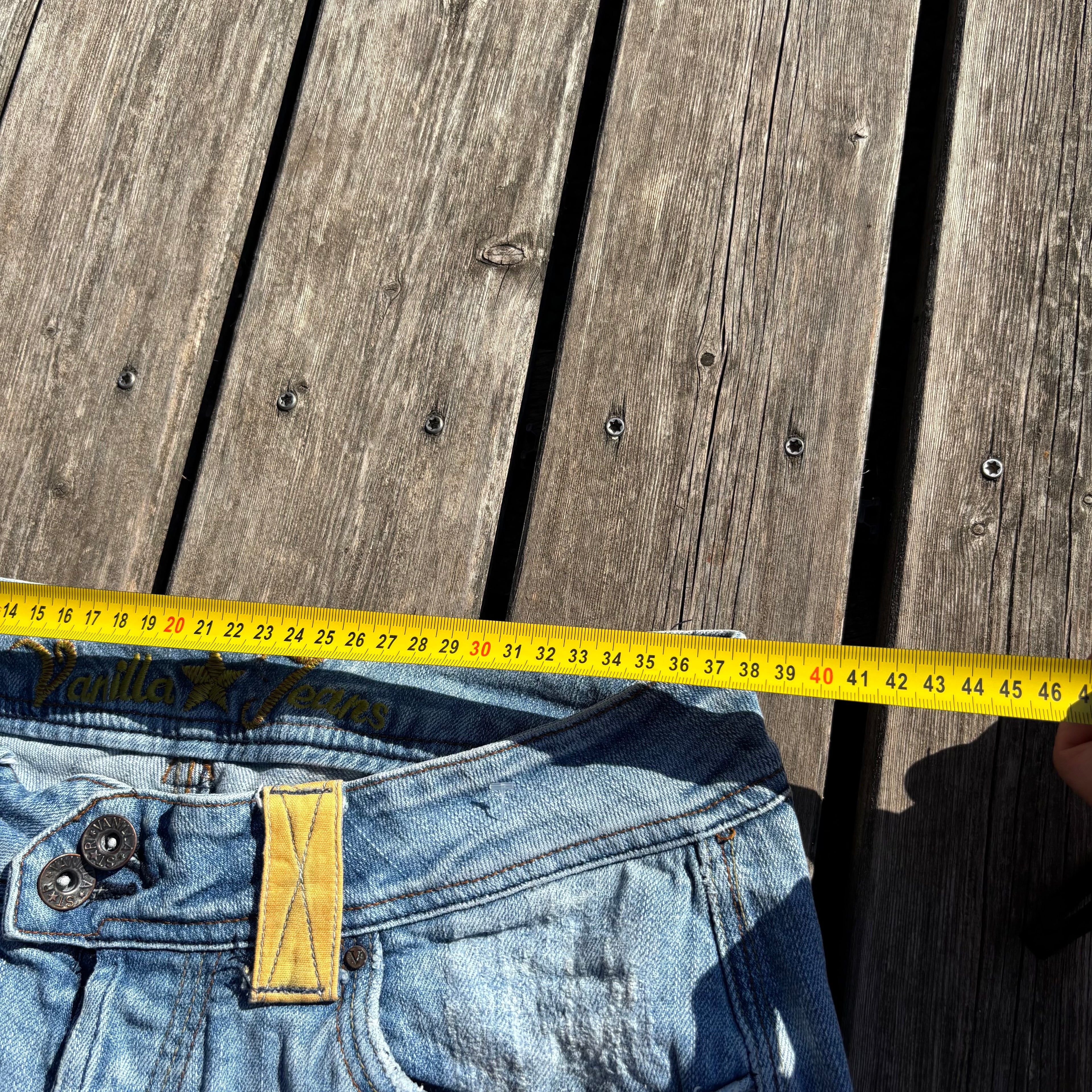 Süße Y2K Lowwaist Bootcut Jeans mit tollen Backprint /women 00s 90s vintage baddie(S-M) S61
