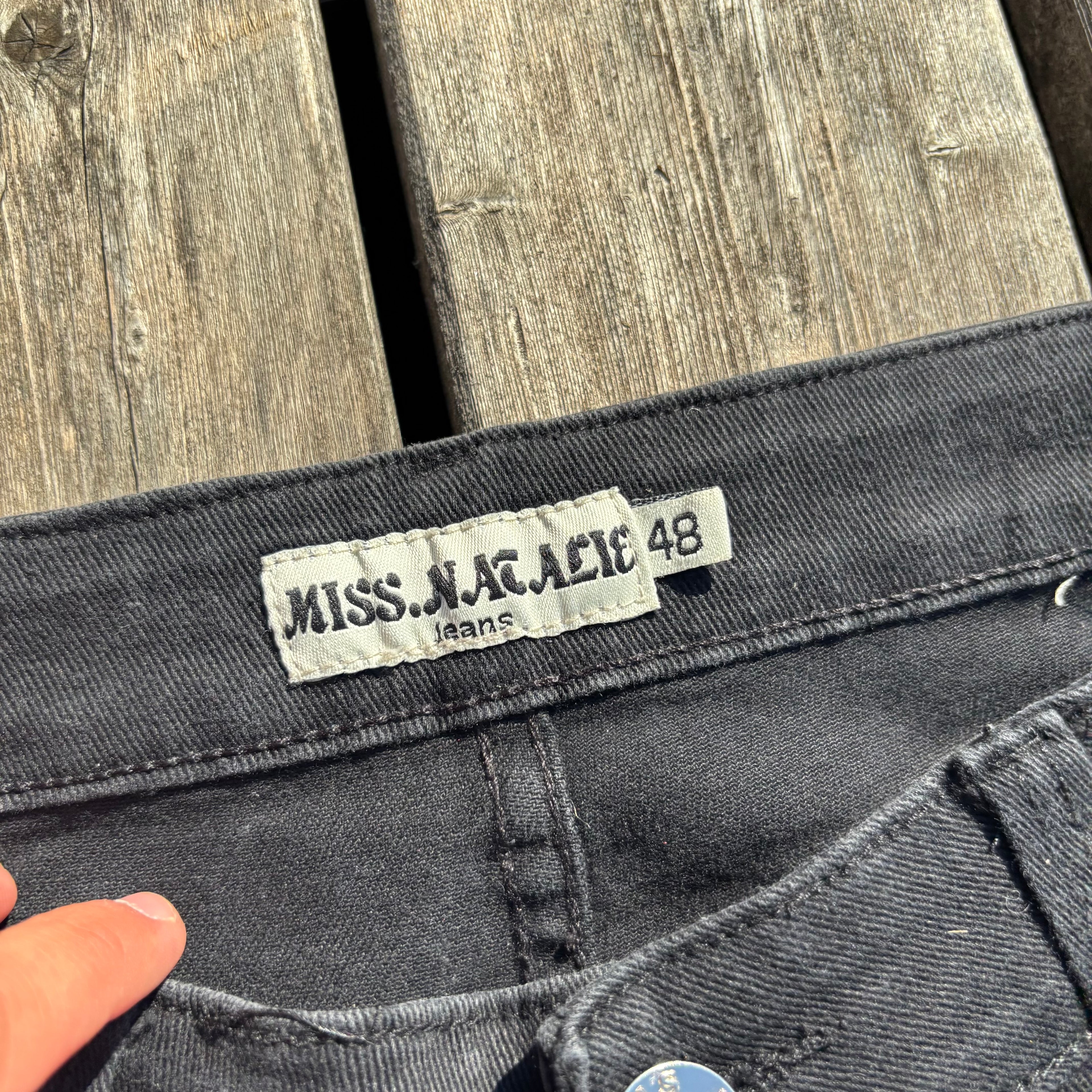 Süße Y2K Jeans mit backprint /schwarze women 00s 90s vintage baddie(M) S40