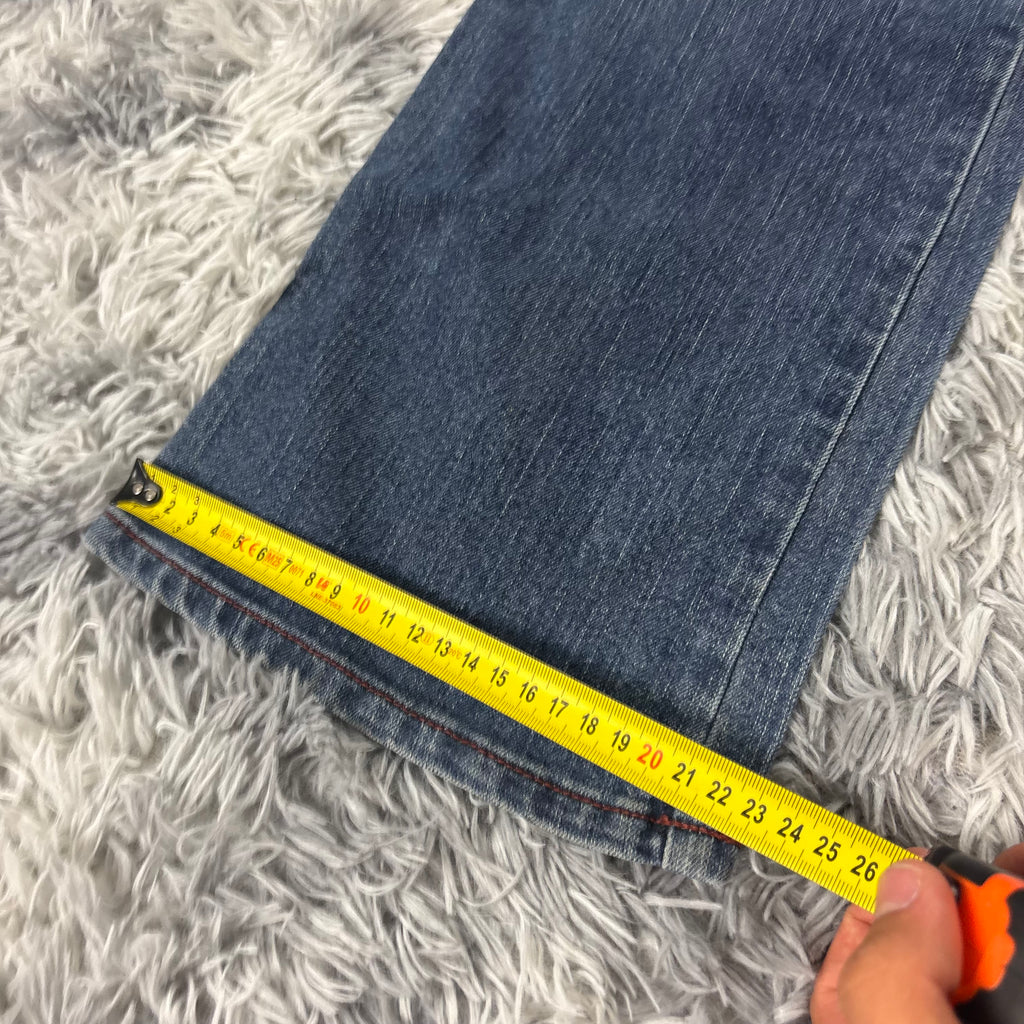 Y2K Lowwaist Bootcut Jeans mit Backprint /women 90s 00s vintage baddie (XL) S24