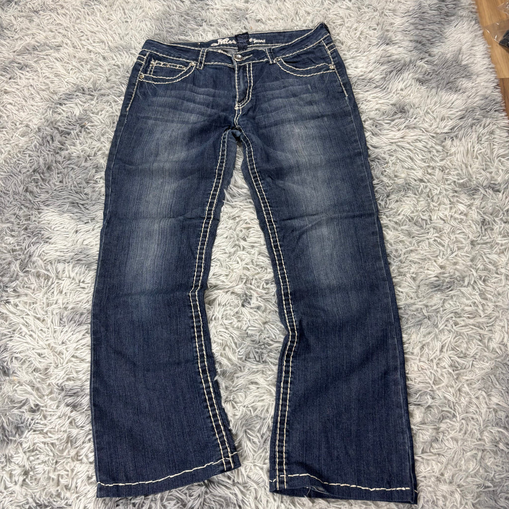 Y2K Lowwaist Bootcut Jeans mit Backprint /women 00s 90s vintage baddie (L-XL) S26