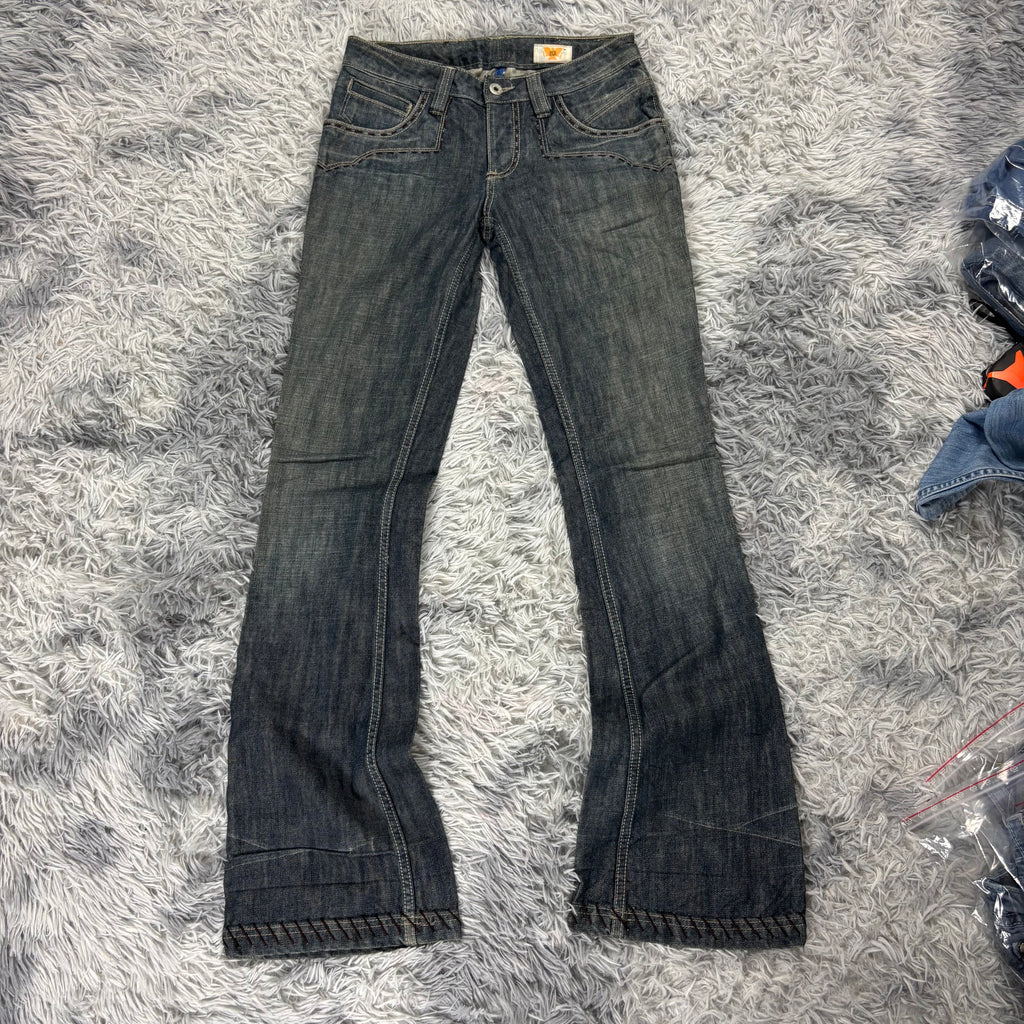 AA/Antik Denim Y2K Lowwaist bootcut Jeans /westernstyle women 90s 00s vintage (XS-S) /S31