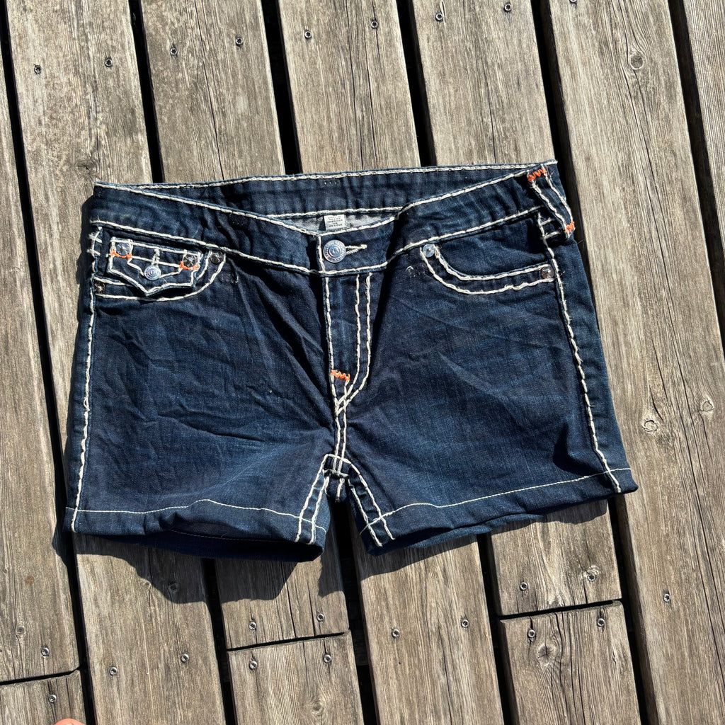 Süße True Religion Shorts / Hotpants für Frauen /00s 90s vintage baddie (L-XL) S68