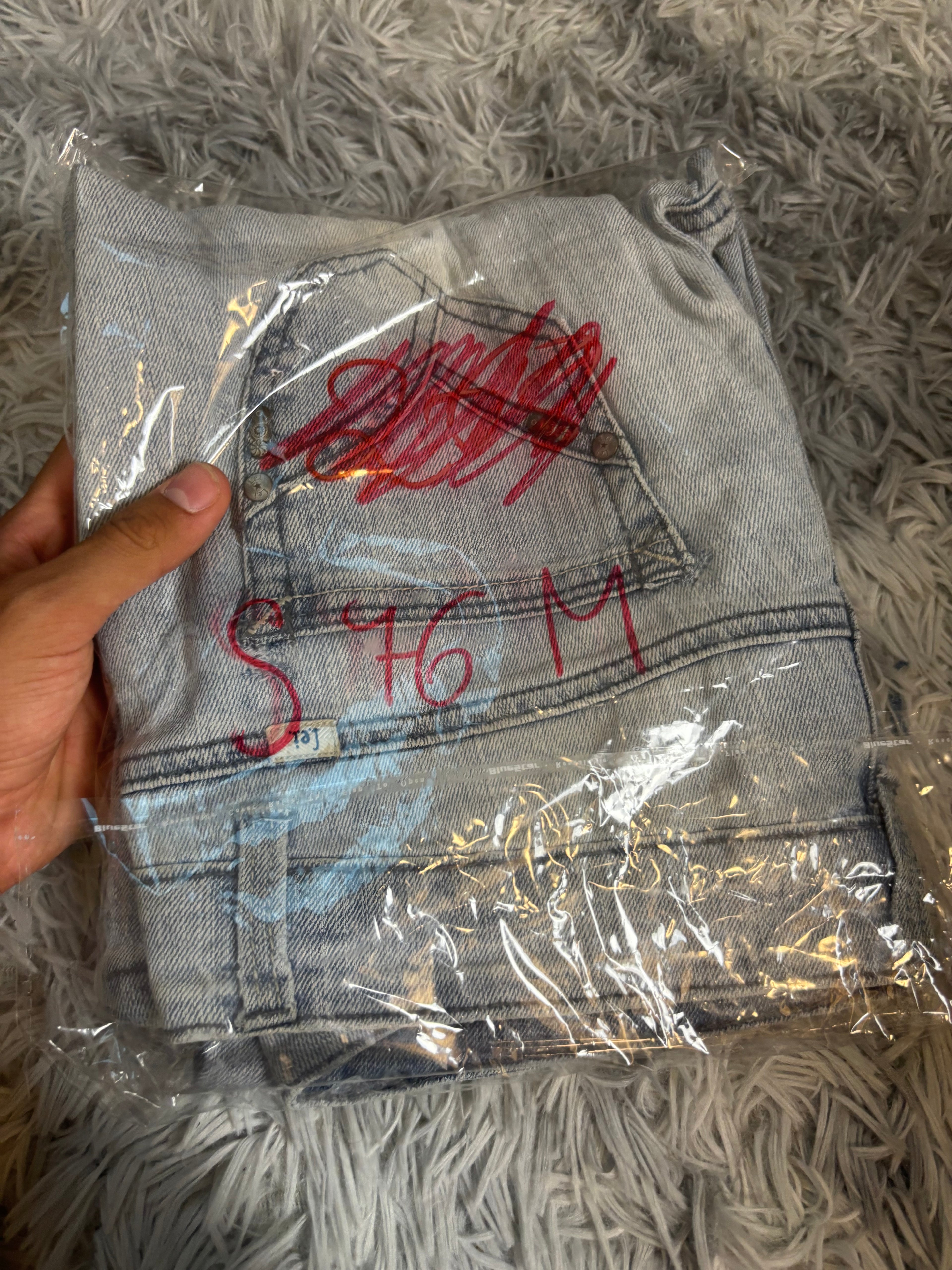 Süße Y2K Lowwaist Bootcut Jeans mit tollen Backprint /women 00s 90s vintage baddie(M) S76
