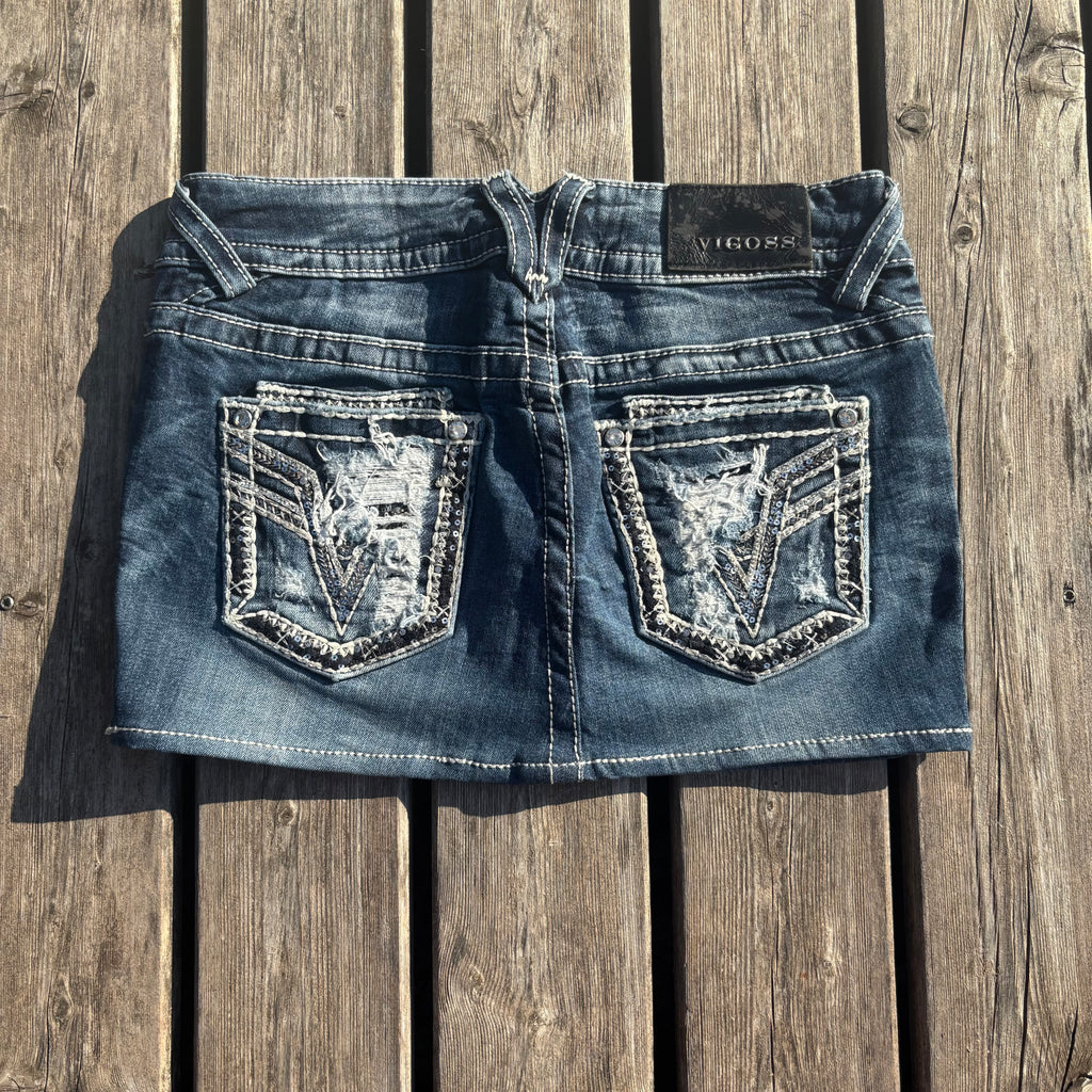 Süßer Y2K Rock mit Backprint für den Sommer /90s 00s vintage baddie (S-M) S87