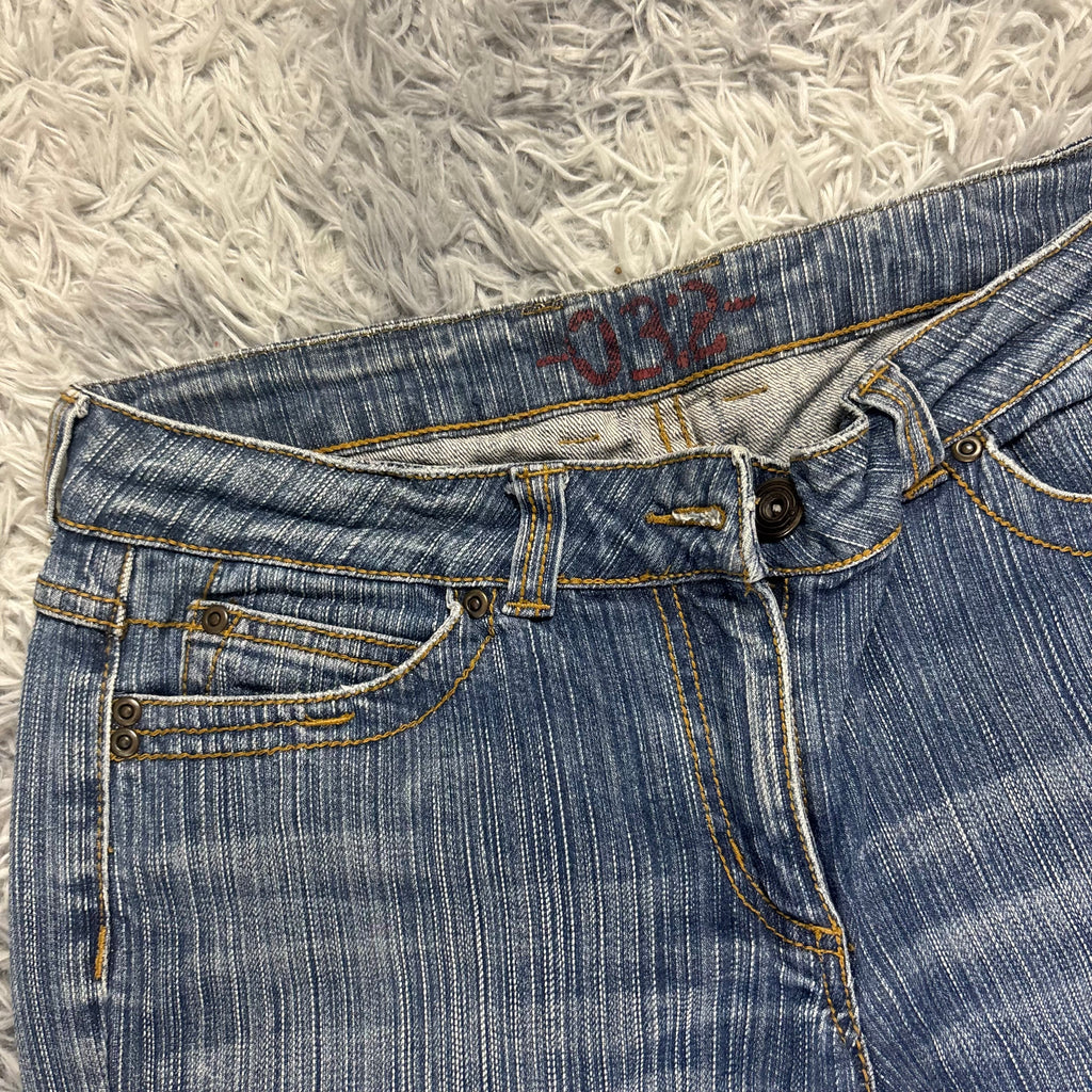 Süße Y2K Bootcut Lowwaist Jeans mit backprint /women 00s 90s vintage  S17 (M-L)