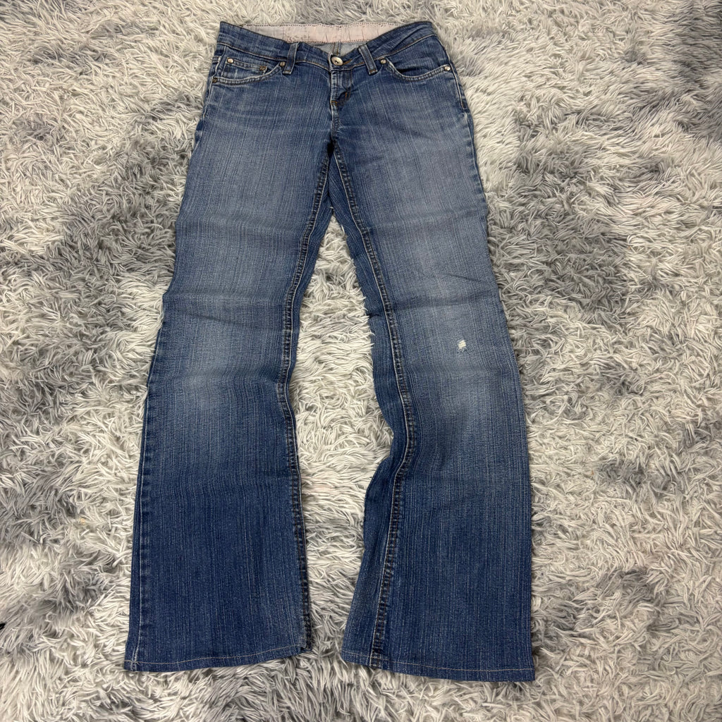 Y2K Lowwaist Bootcut Jeans mit Backprint /women 90s 00s vintage baddie (XXS-XS) S25