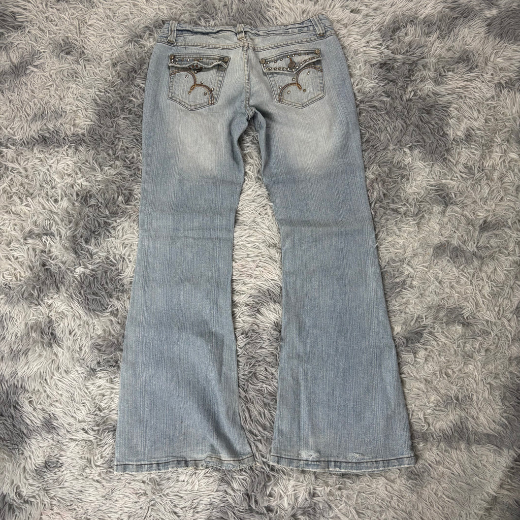 Süße Y2K Vintage Bootcut Lowwaist Jeans /streetwear women 00s 90s S13 (M)